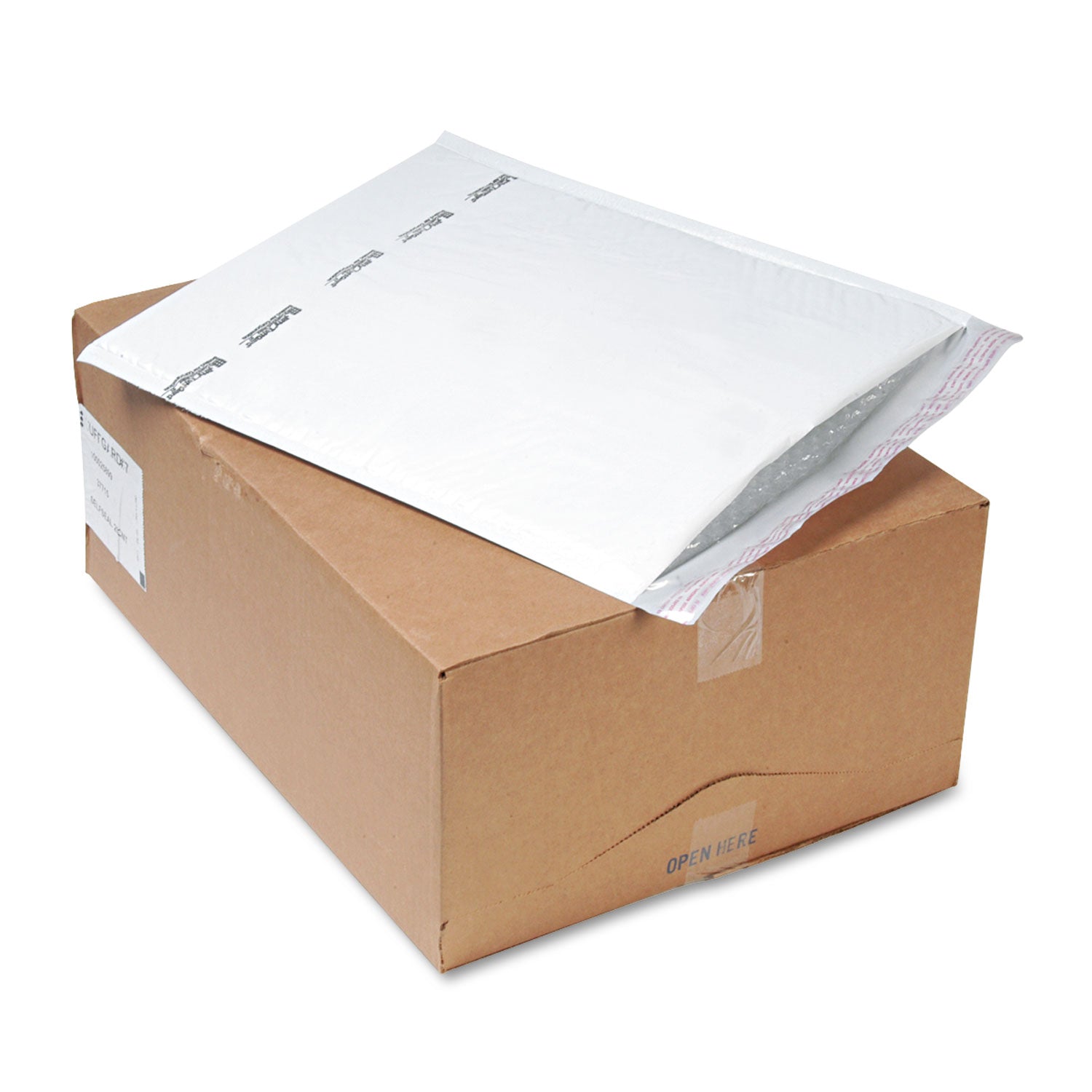 Sealed Air Jiffy TuffGard Self-Seal Cushioned Mailer,#7, Barrier Bubble Air Cell Cushion, Self-Adhesive Closure, 14.25 x 20, White,25/CT