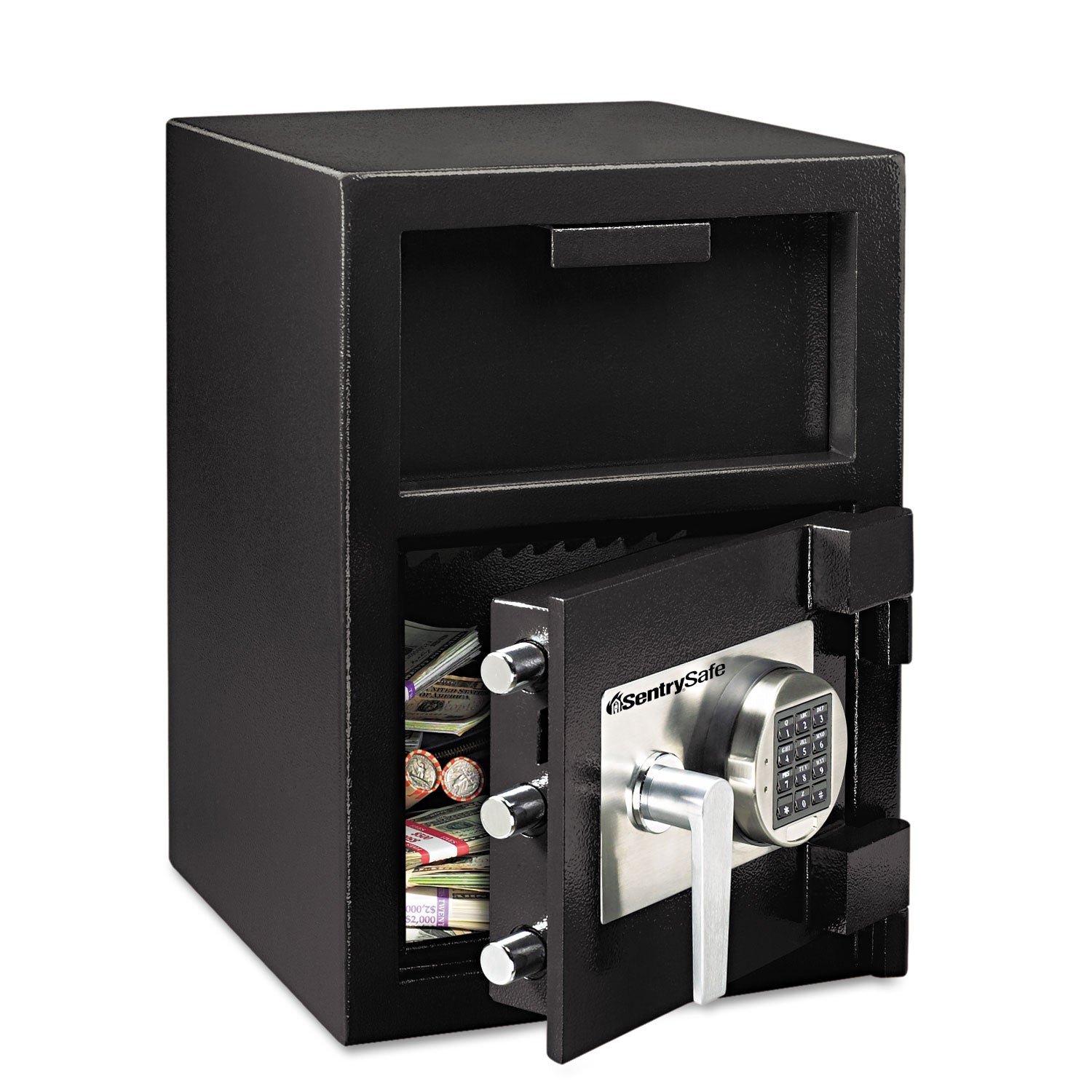 Sentry Digital Depository Safe, Extra Large, 1.3 cu ft, 14w x 15.6d x 24h, Black