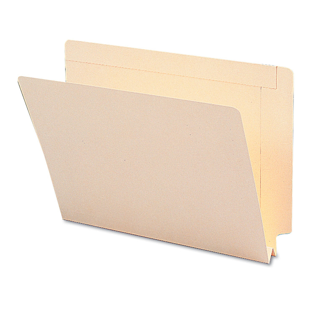 Smead Heavyweight Manila End Tab Expansion Folders, Straight Tabs, Letter Size, 1.5" Expansion, 50/Box
