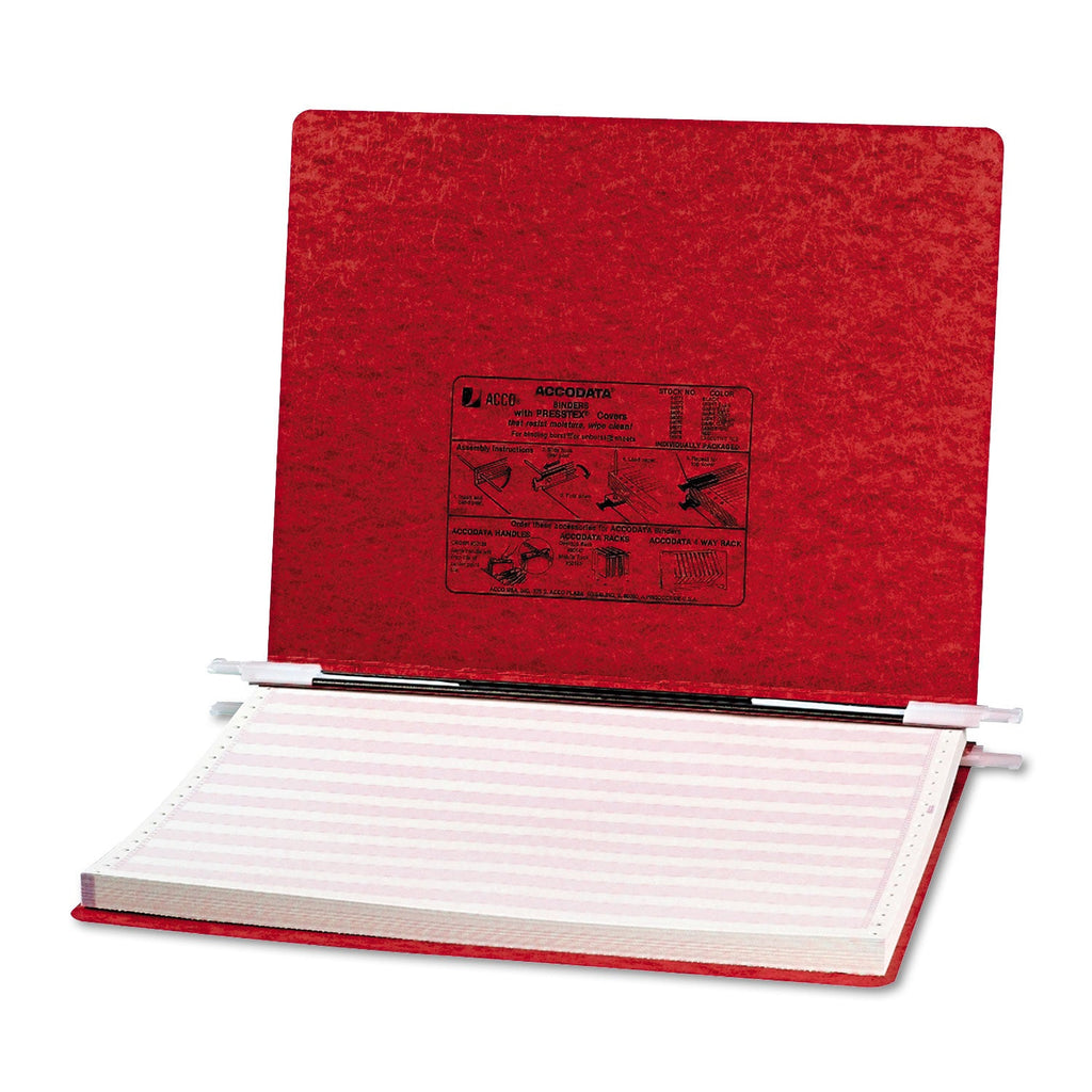 ACCO PRESSTEX Covers with Storage Hooks, 2 Posts, 6" Capacity, 14.88 x 11, Executive Red