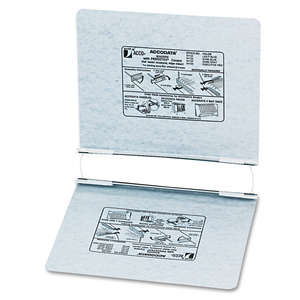ACCO PRESSTEX Covers with Storage Hooks, 2 Posts, 6" Capacity, 11 x 8.5, Light Gray