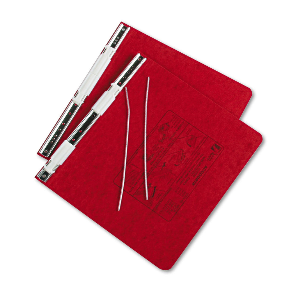 ACCO PRESSTEX Covers with Storage Hooks, 2 Posts, 6" Capacity, 11 x 8.5, Executive Red