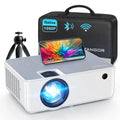 Proyector Wifi Bluetooth, Proyector De Películas Portátil Nativo 1080P Para Hogar Y Exterior, Proyector De Vídeo HD Completo Compatible Con Teléfono/Portátil/Pc/Tv Stick/Usb/Tarjeta Sd (Trípode Incluido)