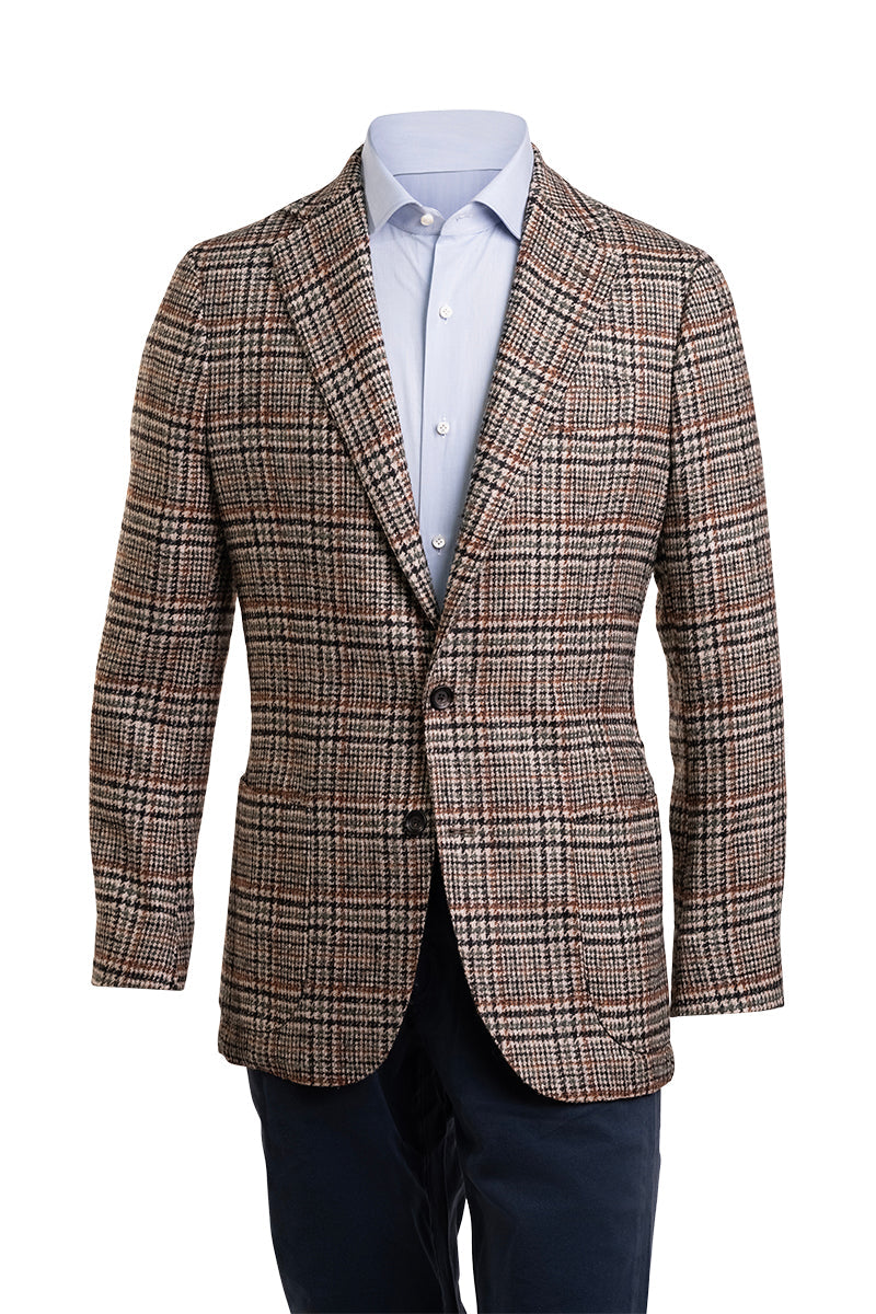 Sartorio Checked Wool-Alpaca Sport Jacket