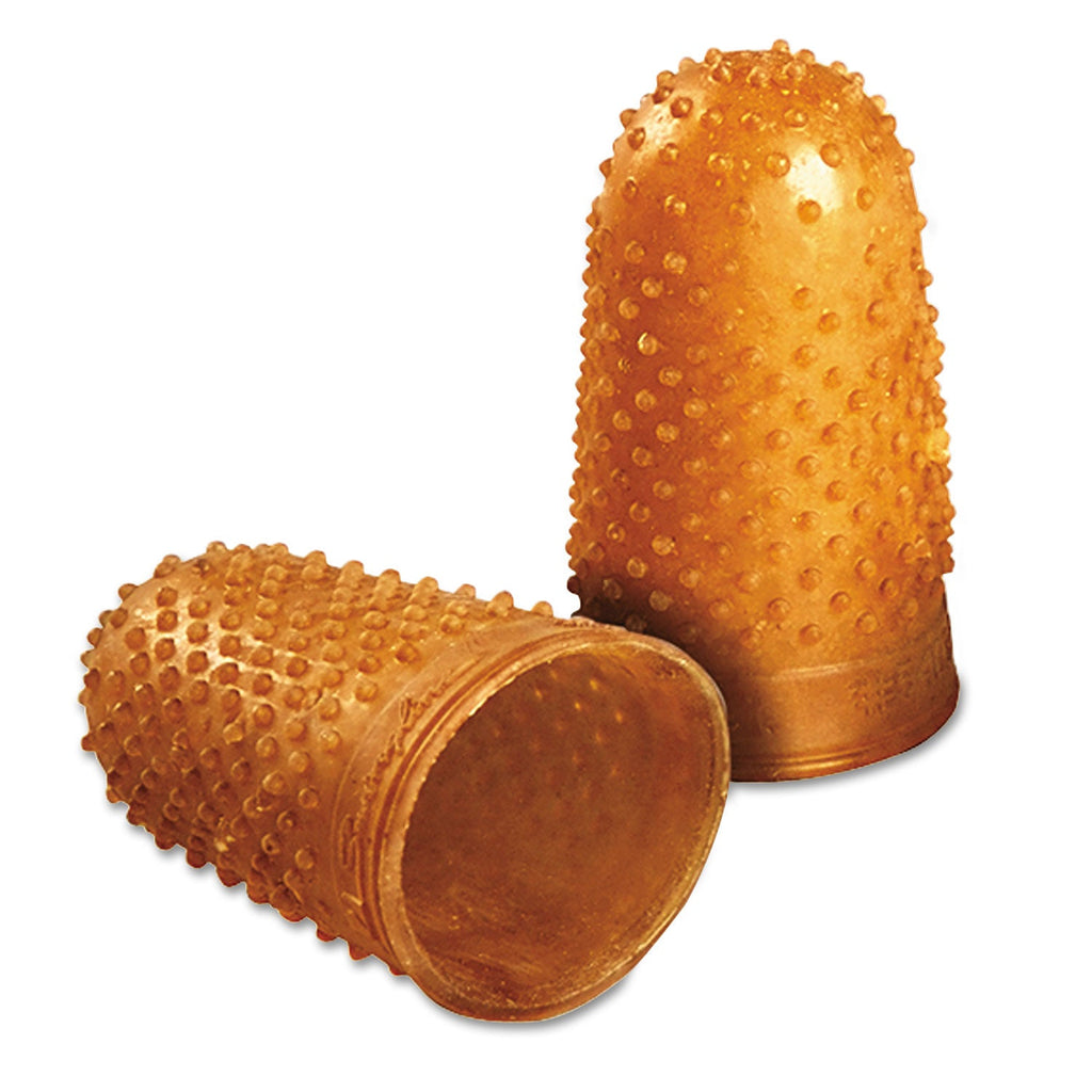 Swingline Rubber Finger Tips, 12 (Medium-Large), Amber, Dozen