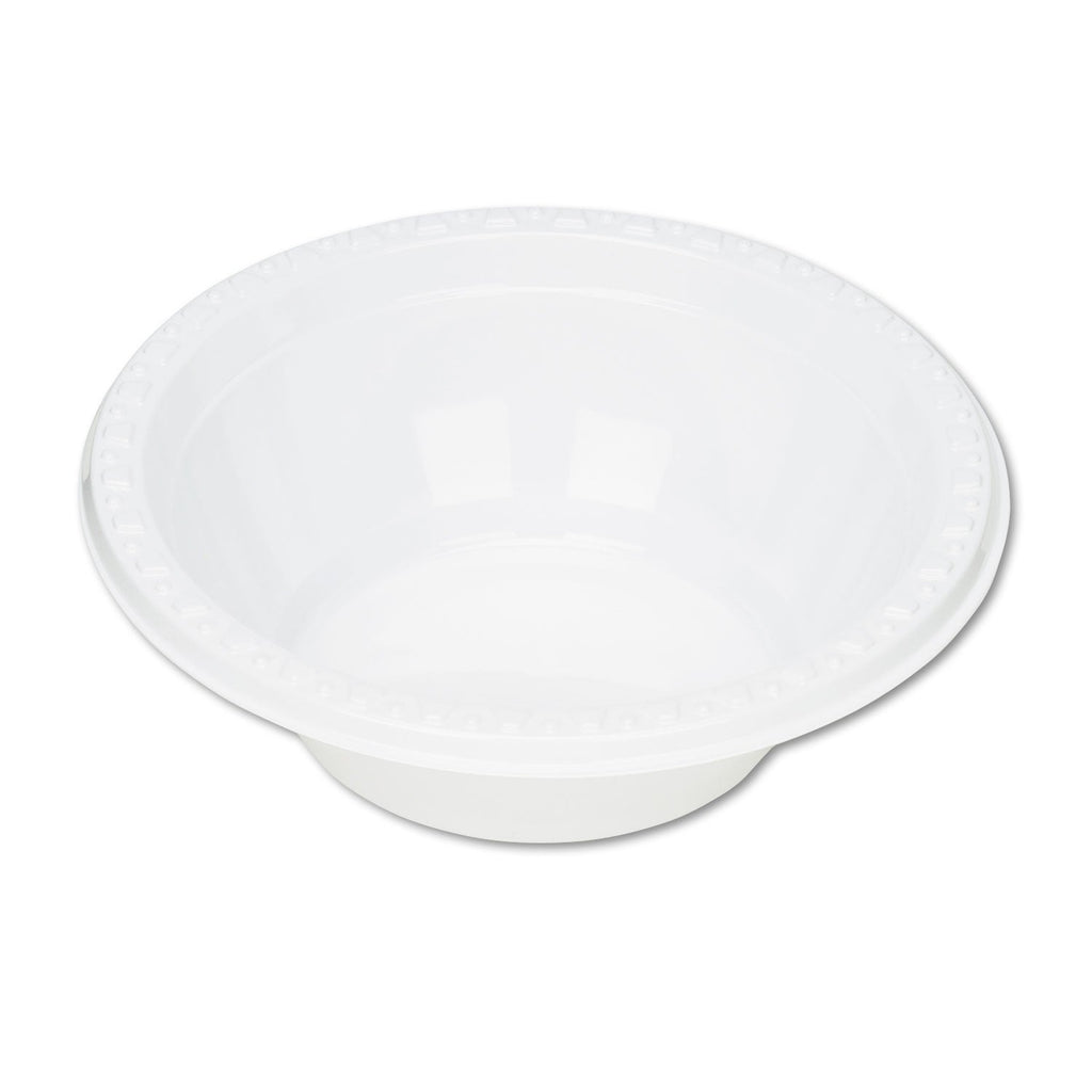Tablemate Plastic Dinnerware, Bowls, 5 oz, White, 125/Pack