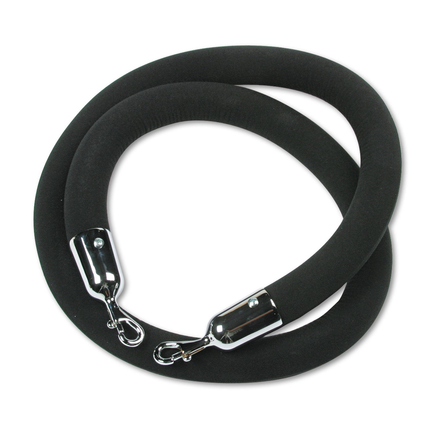 Tatco Crowd Control Rope, Velour, 6 ft, Black