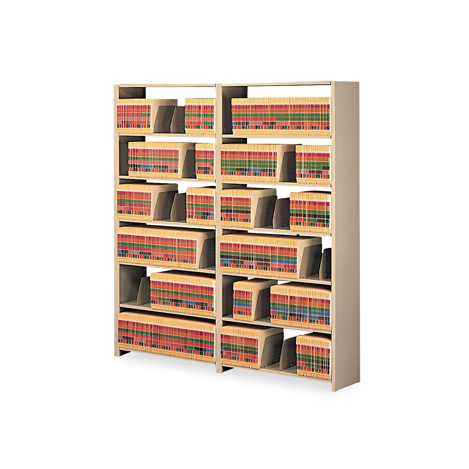 Tennsco Snap-Together Seven-Shelf Closed Add-On Unit, Steel, 36w x 12d x 88h, Sand