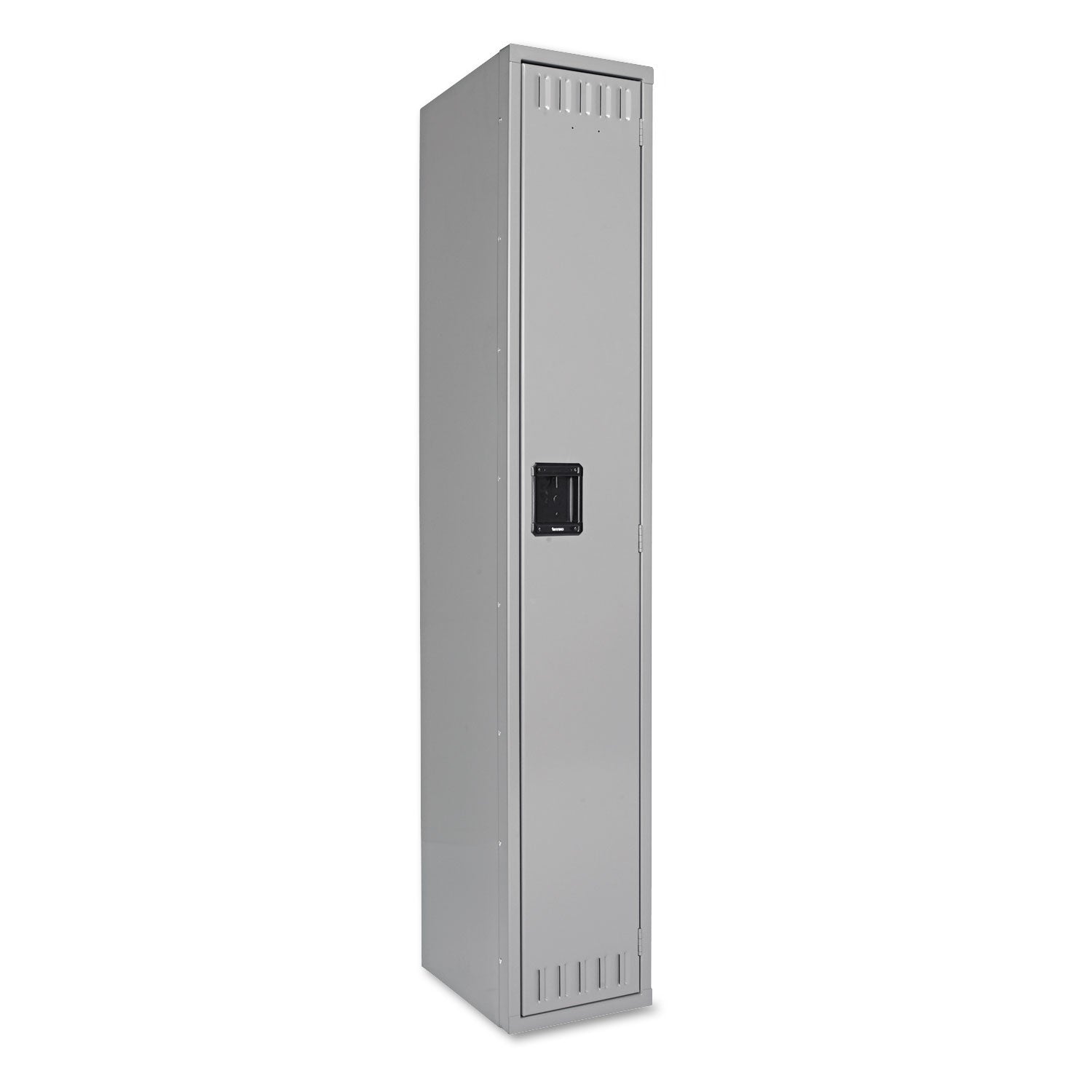 Tennsco Single-Tier Locker, One Locker with Hat Shelf and Coat Rod, 12" x 18" x 72", Medium Gray
