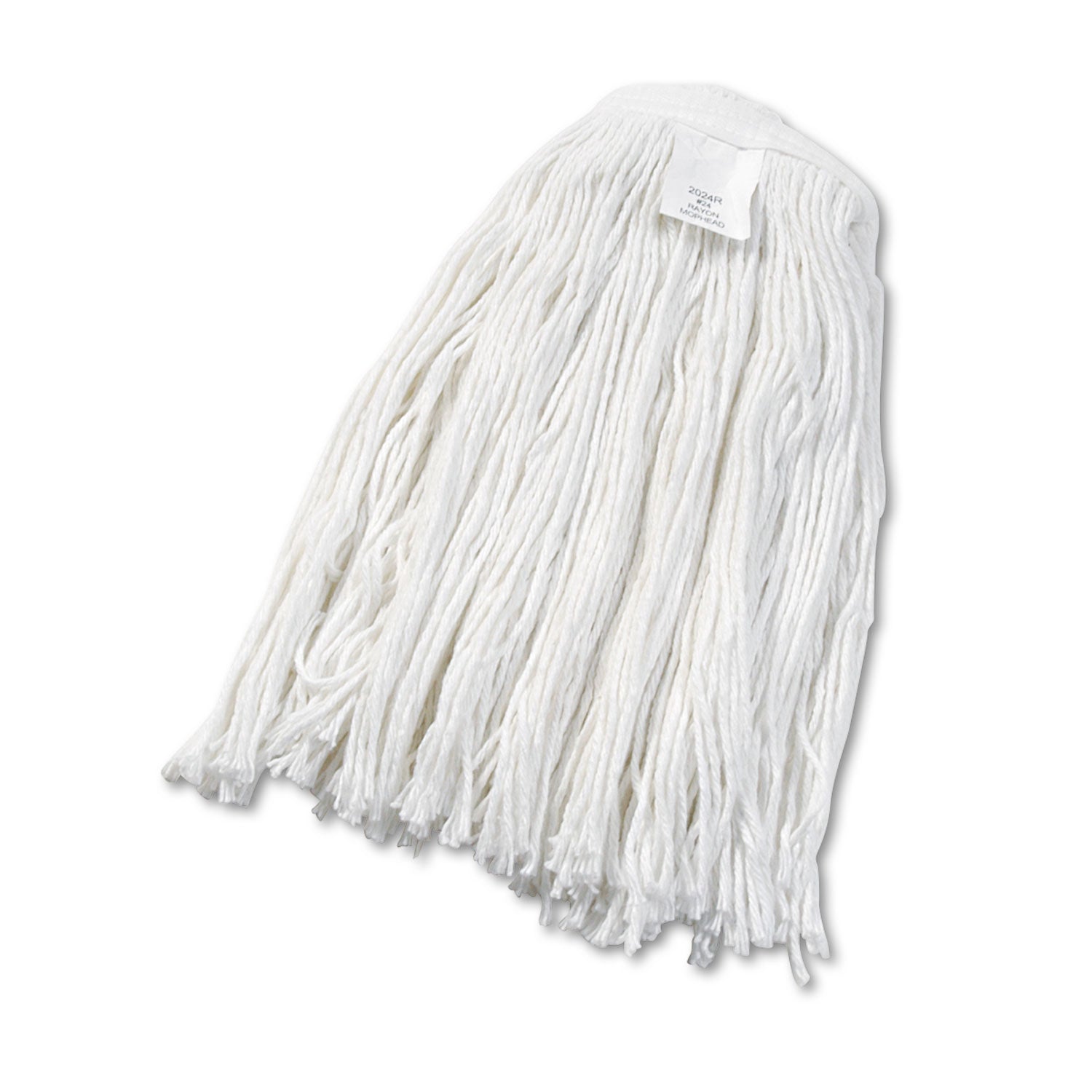 Boardwalk Cut-End Wet Mop Head, Rayon, No. 24, White