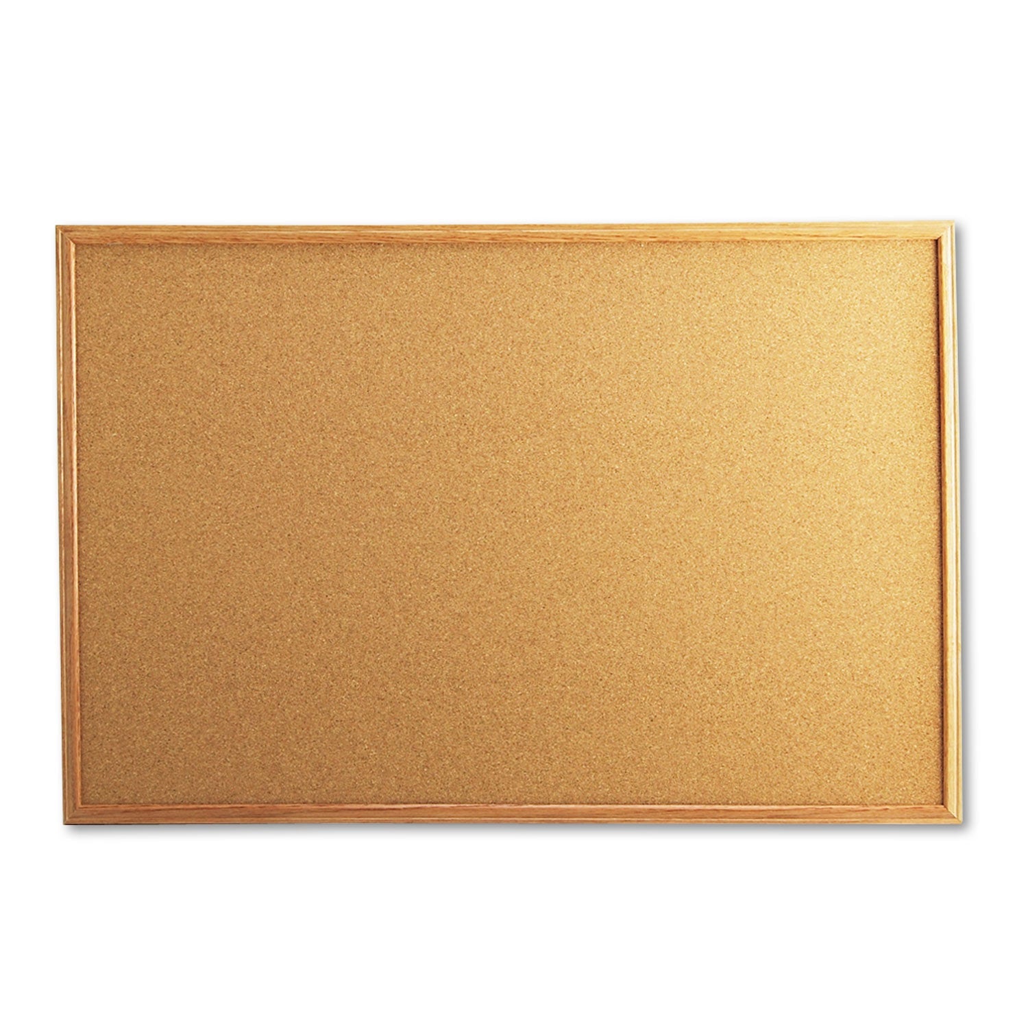 Universal Cork Board with Oak Style Frame, 36 x 24, Natural, Oak-Finished Frame