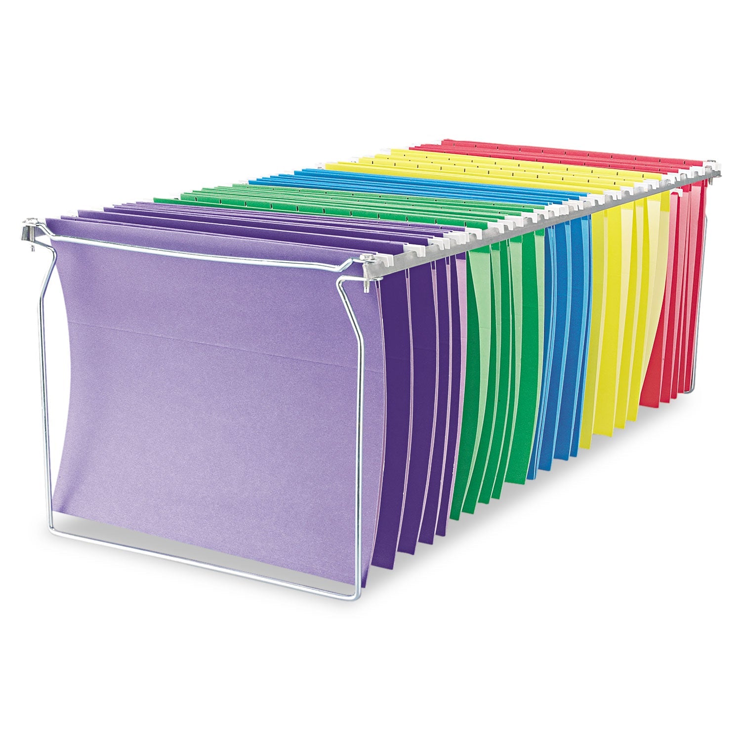 Universal Screw-Together Hanging Folder Frame, Letter Size, 23" to 26.77" Long, Silver, 6/Box