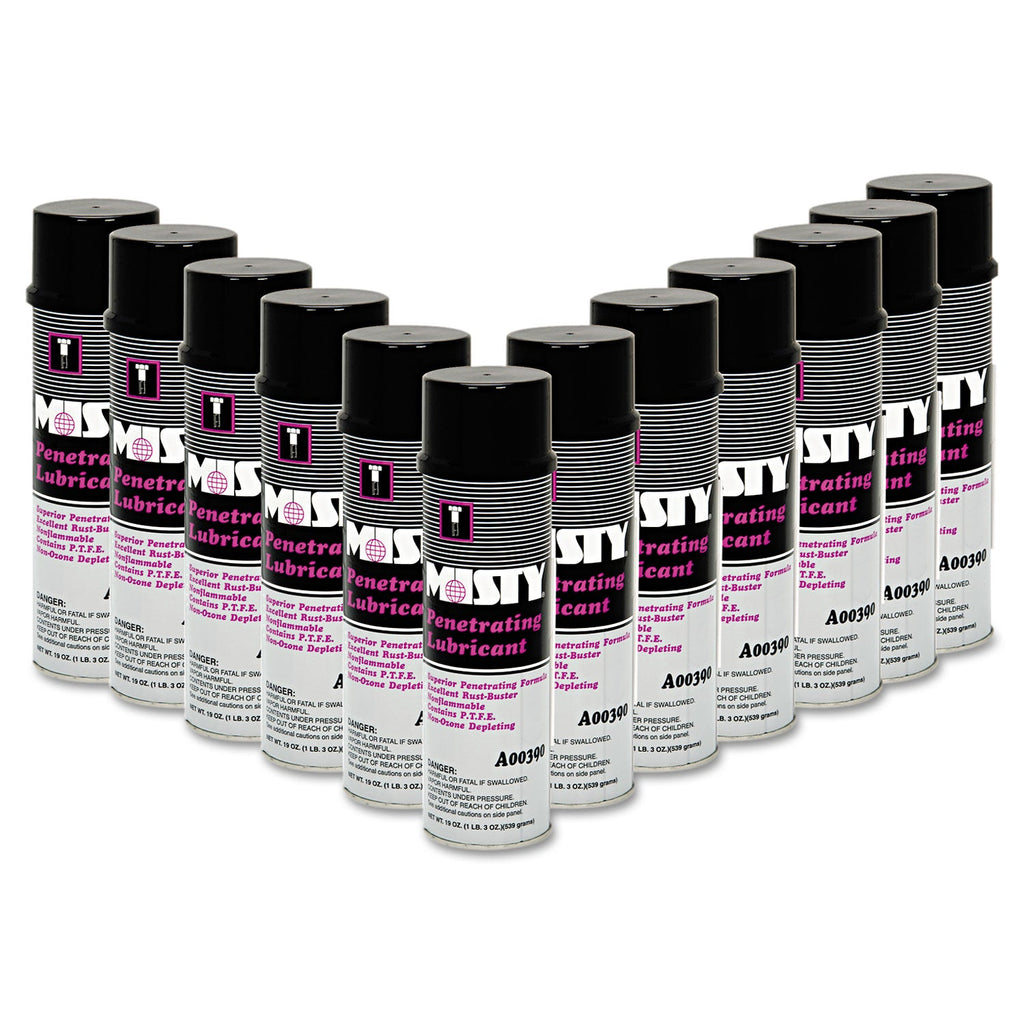 Misty Penetrating Lubricant Spray, 19 oz Aerosol Can, 12/Carton