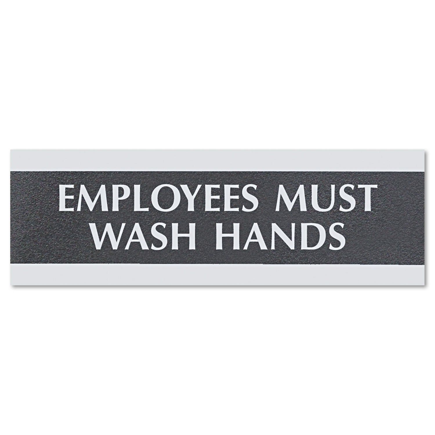 Headline Century Series Office Sign, Employees Must Wash Hands, 9 x 3