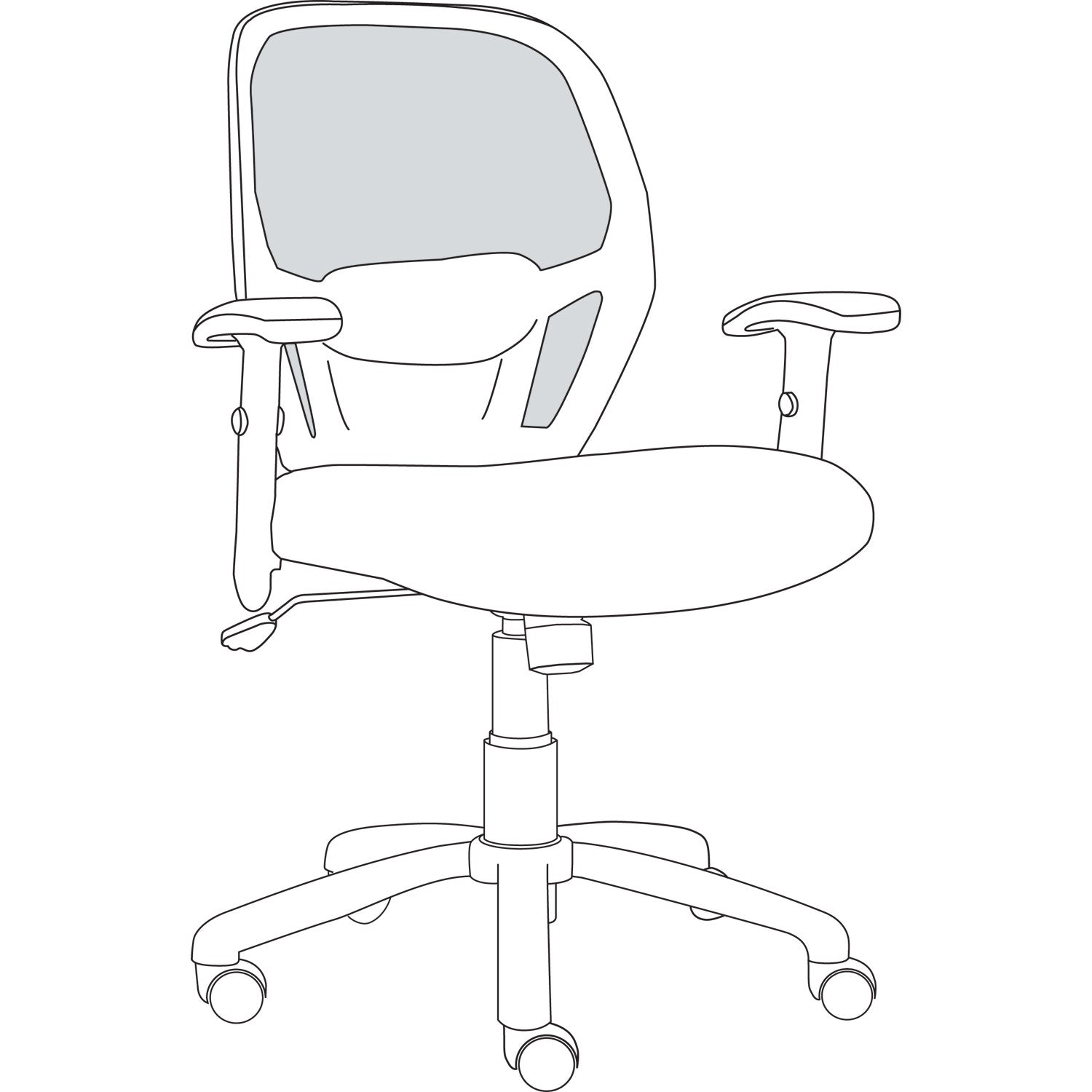 Alera Merix450 Series Mesh Big/Tall Chair, Supports Up to 450 lb, 19.88" to 23.62" Seat Height, Black
