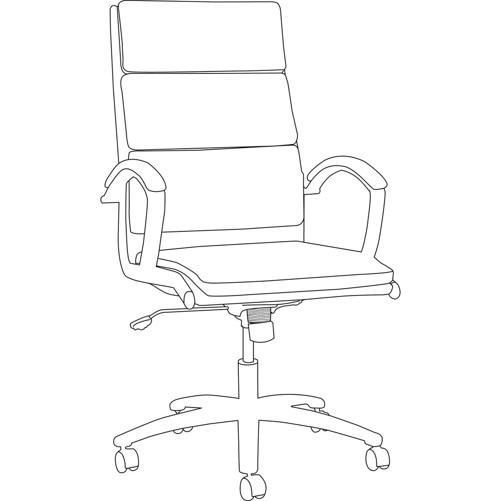 Alera Neratoli High-Back Slim Profile Chair, Faux Leather, Up to 275 lb, 17.32" to 21.25" Seat Height, Red Seat/Back, Chrome