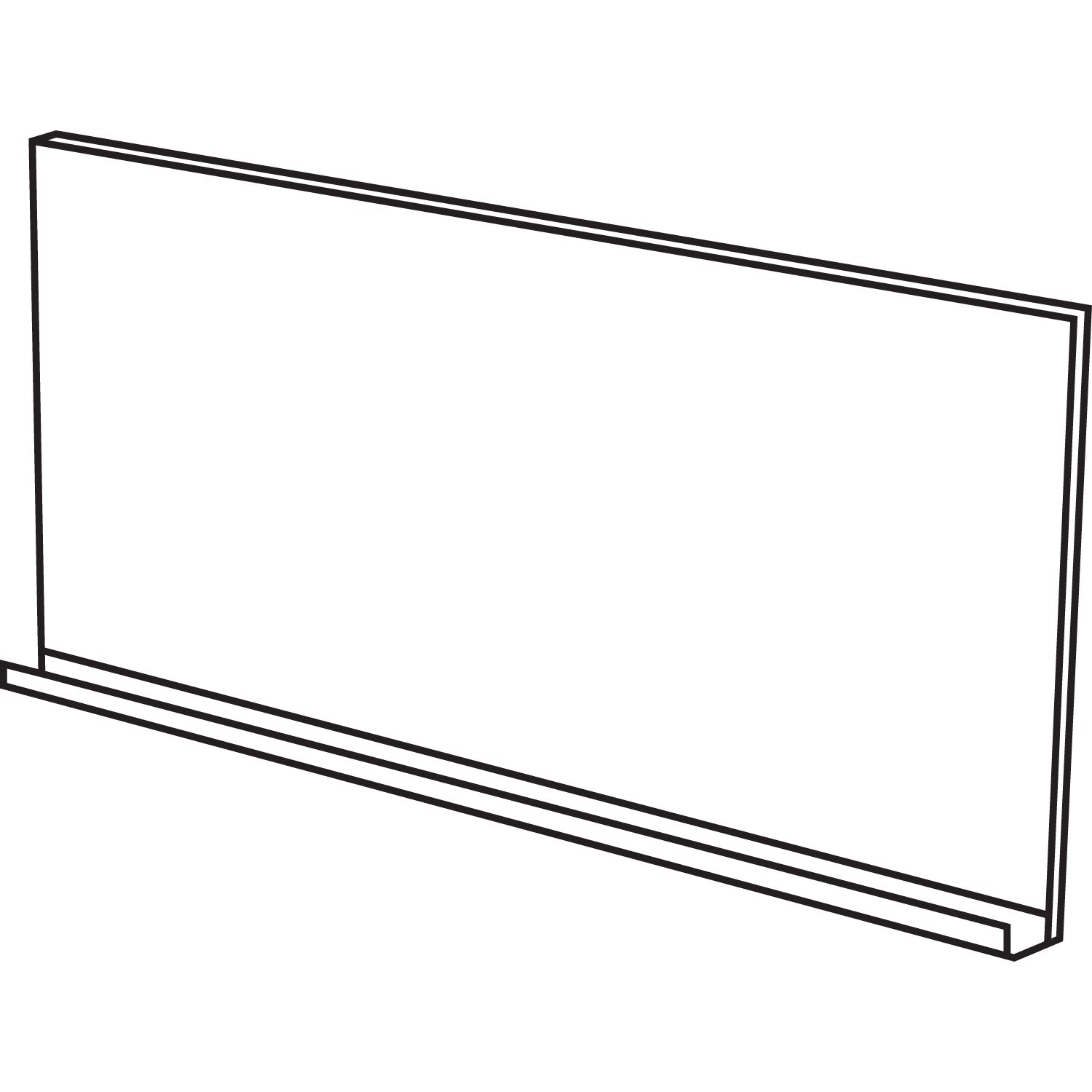 Alera Tackboard For Alera Valencia Series Storage Hutch, 55w x 0.5d x 14h, Charcoal