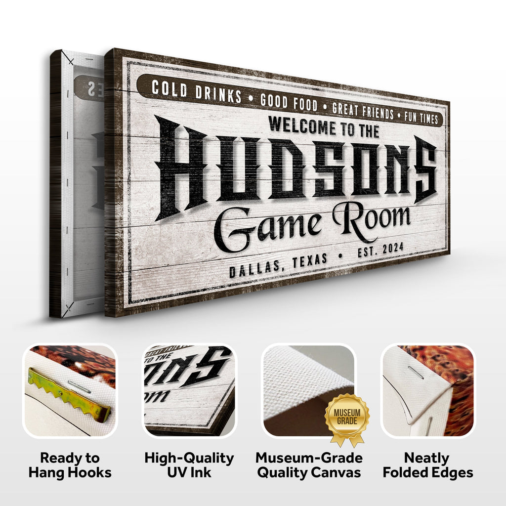 Personalized Game Room Sign IV