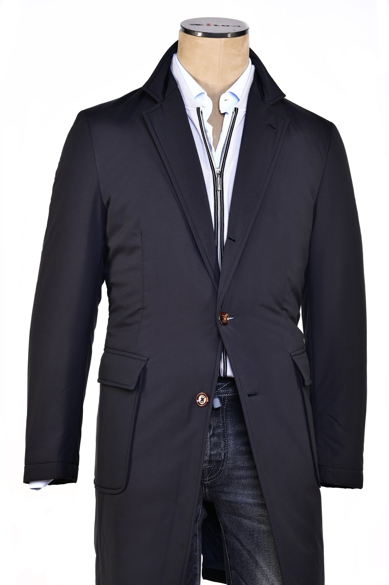 Kired by Kiton Sherp Zip-Up Overcoat