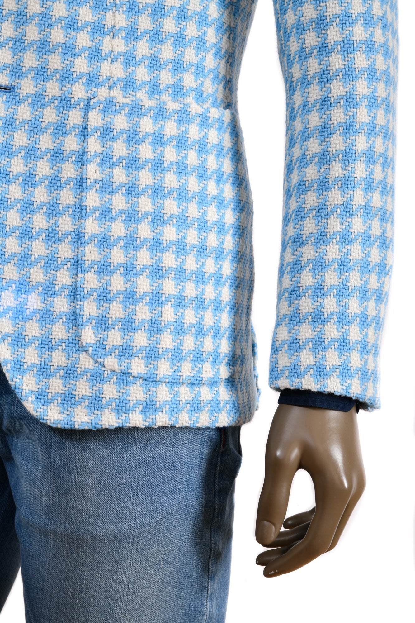 Sartorio Houndstooth Alpaca-Cotton Sport Jacket