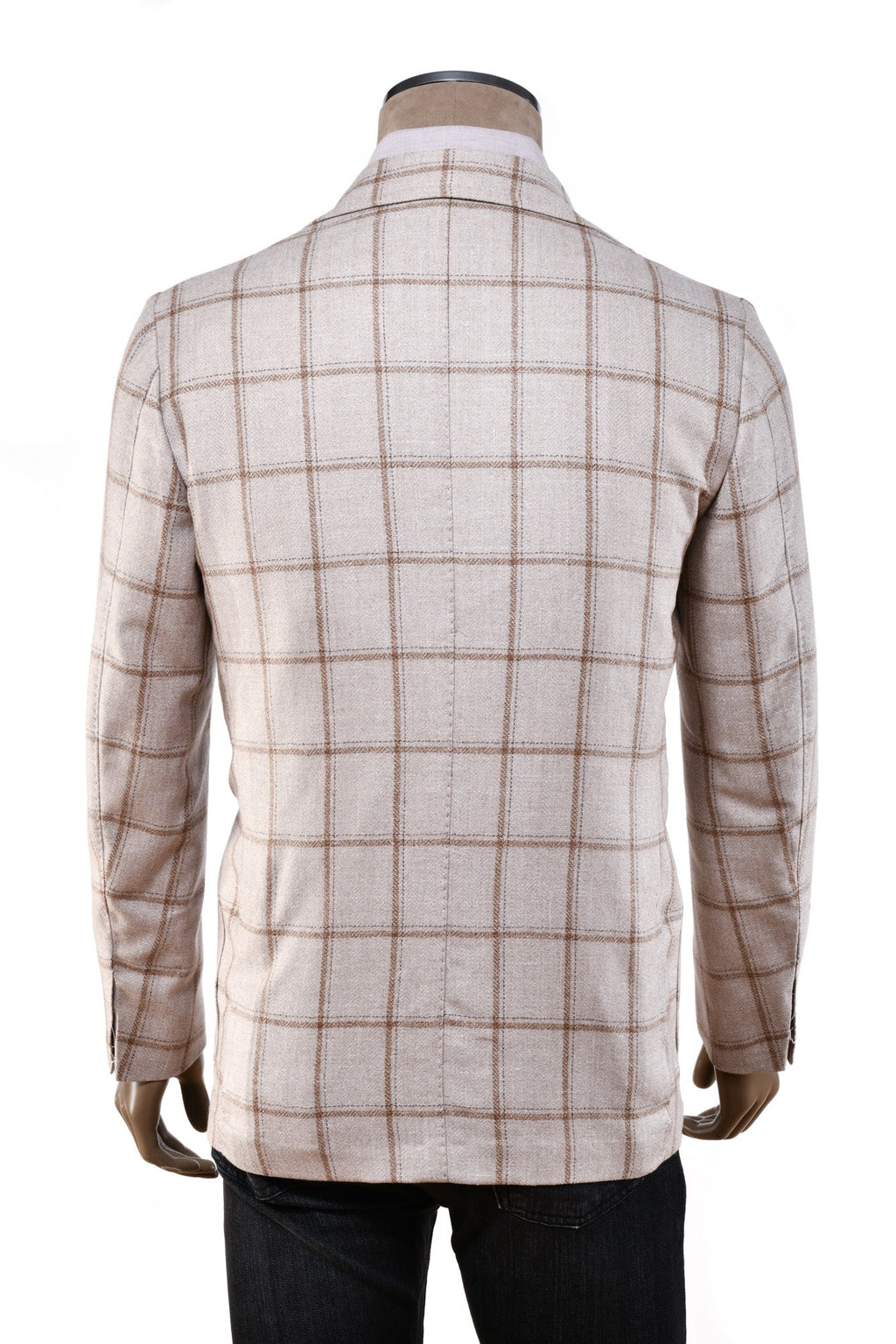 Sartorio Windowpane Virgin Wool-Silk Sport Jacket
