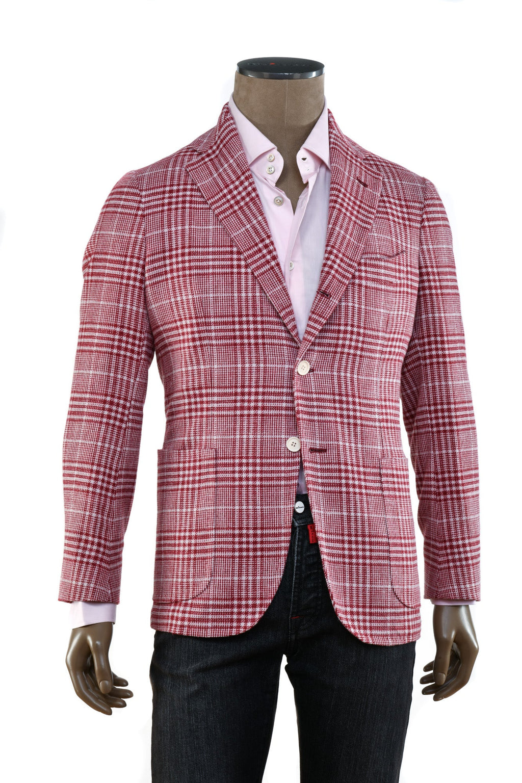 Sartorio Glen Check Plaid Virgin Wool-Silk Sport Jacket