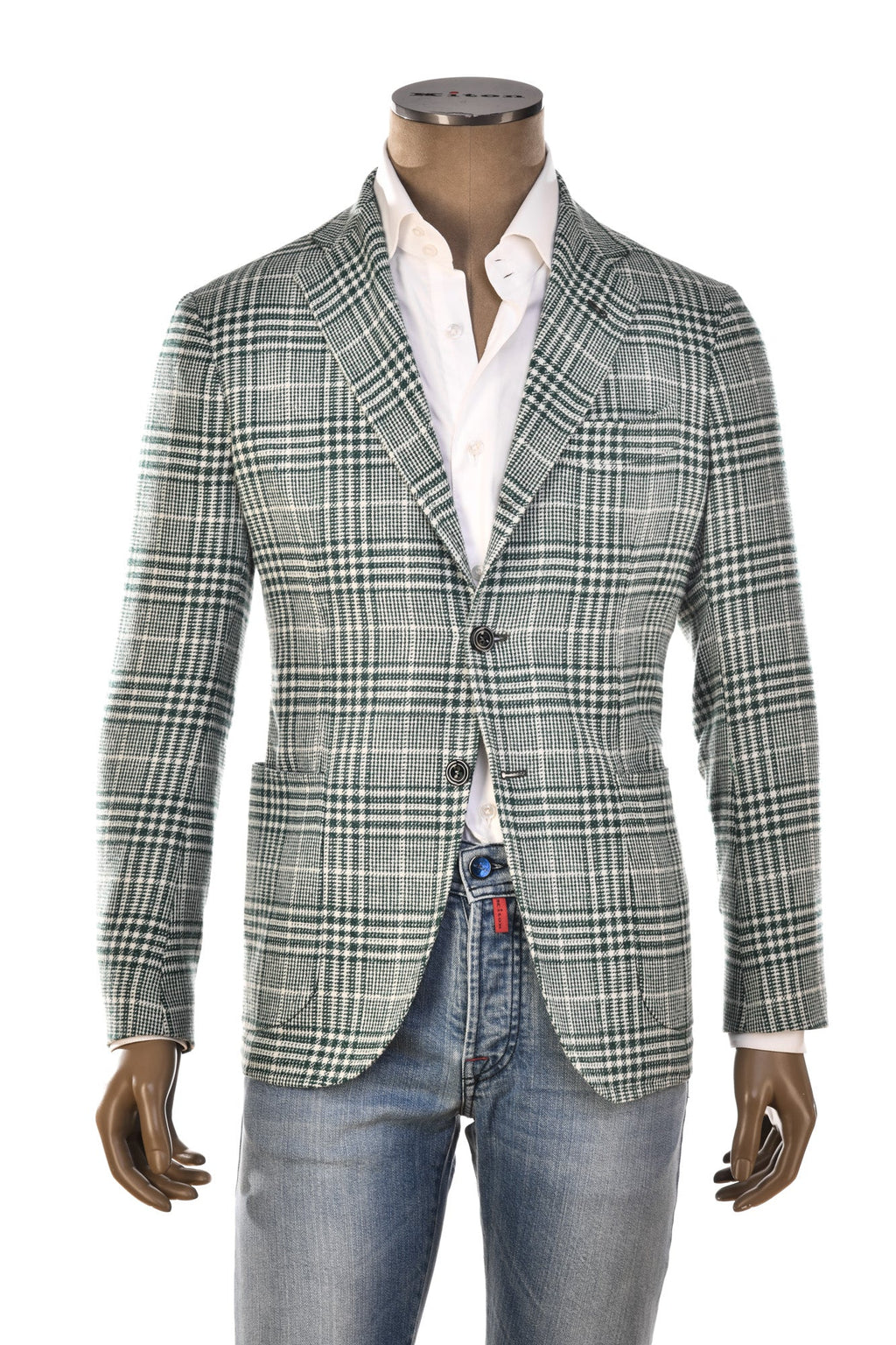 Sartorio Glen Check Plaid Wool-Silk Sport Jacket