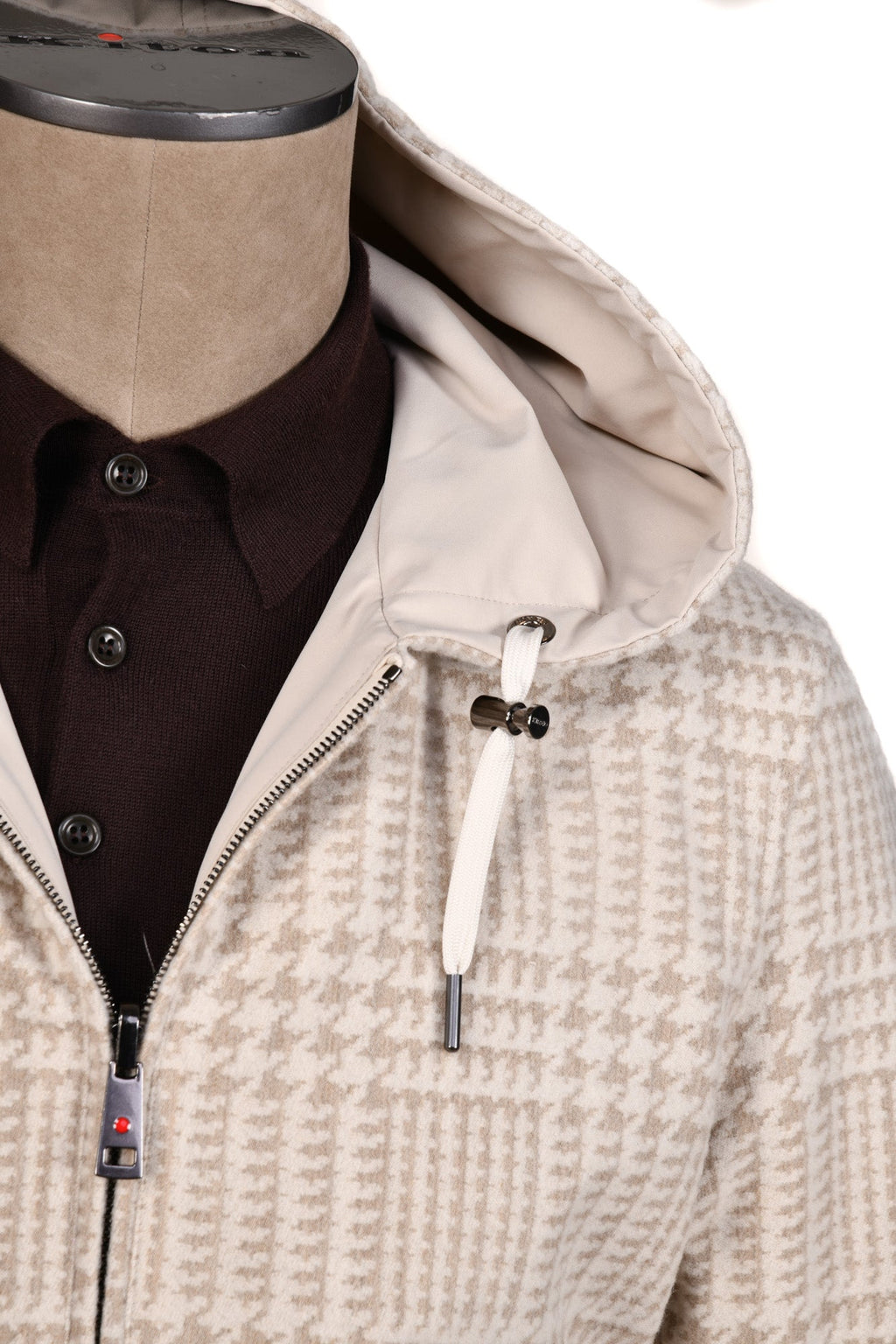 Kired by Kiton Barwa Prince of Wales Wool Reversible Jacket