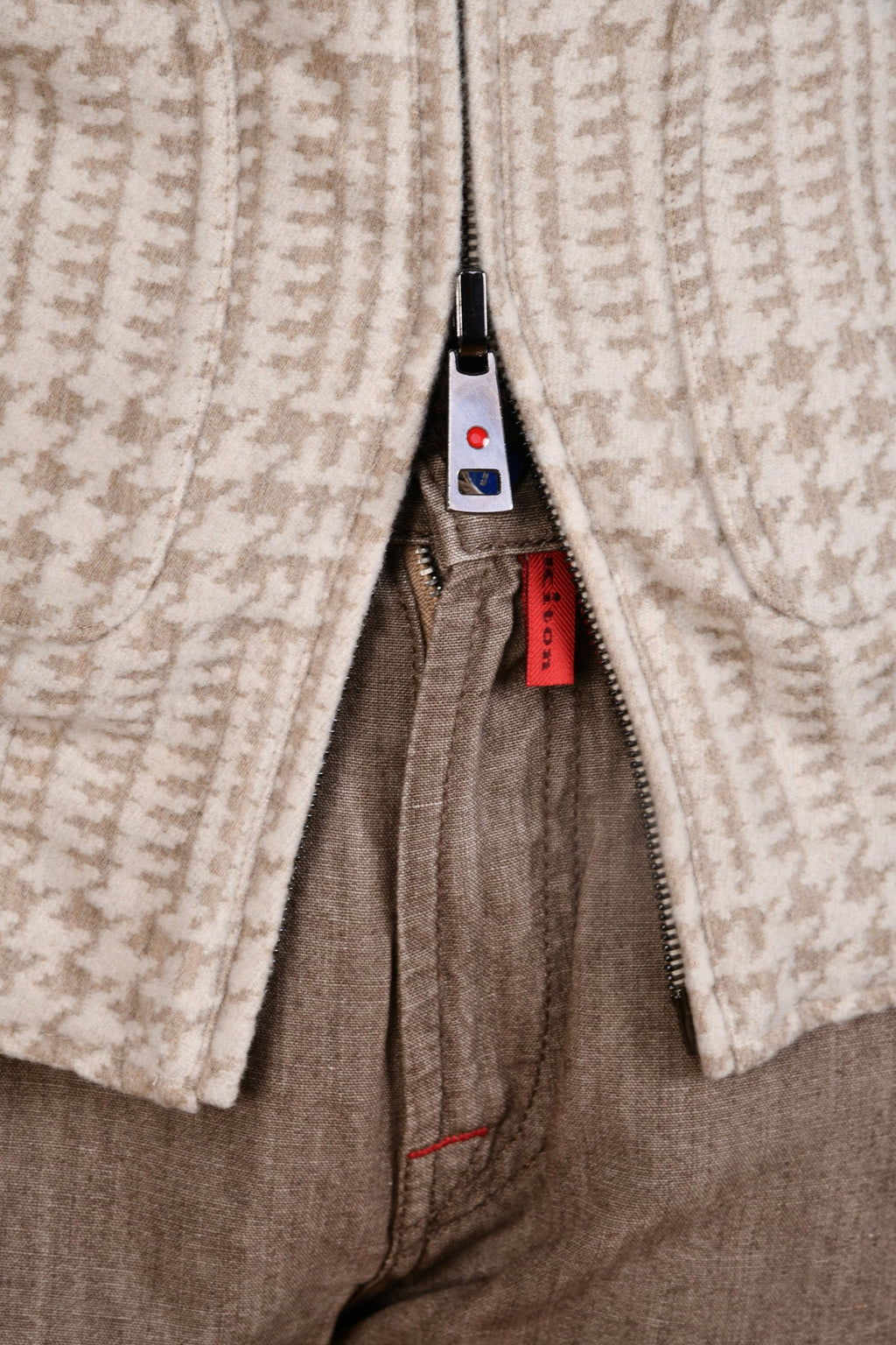 Kired by Kiton Barwa Prince of Wales Wool Reversible Jacket