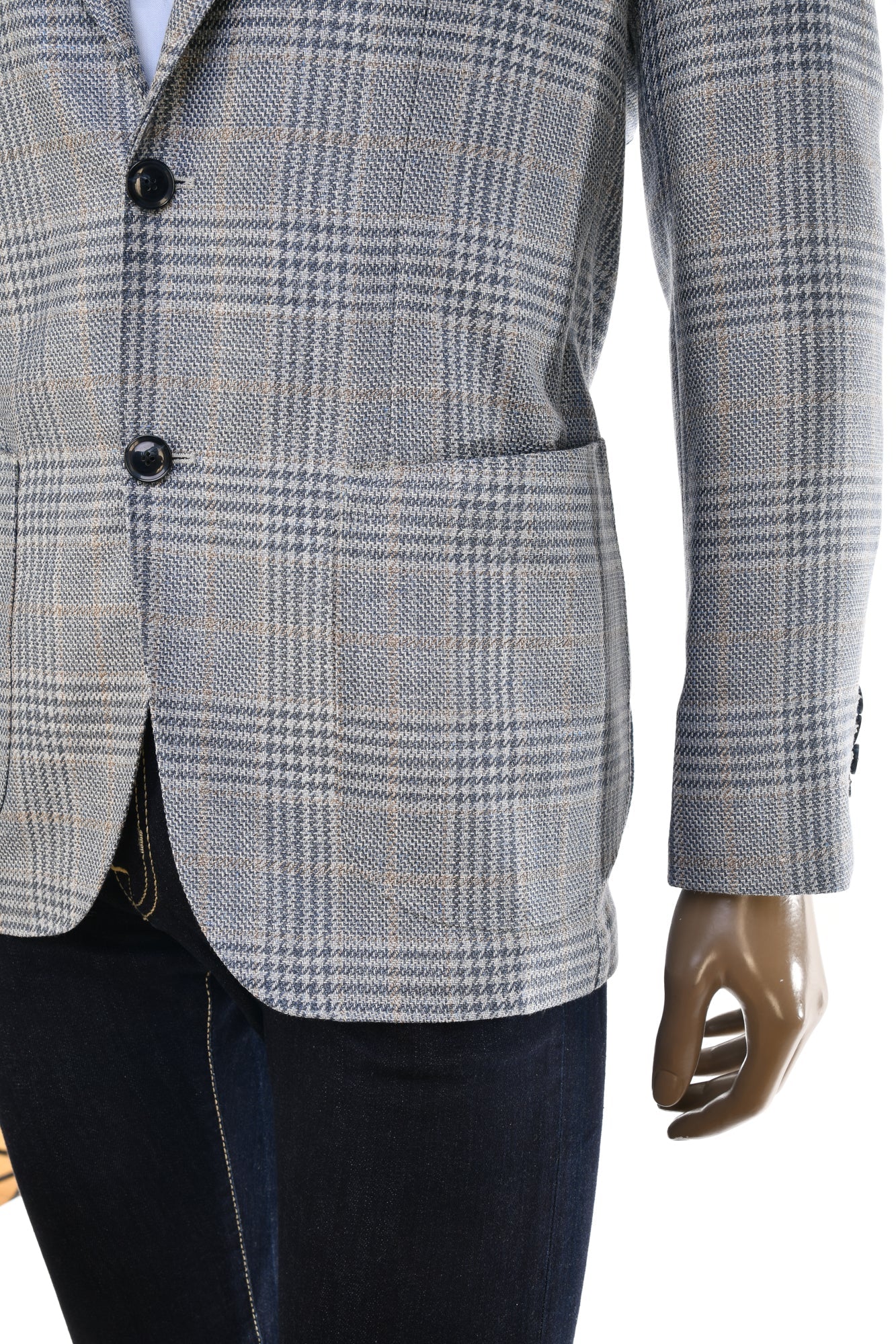 Sartorio Prince of Wales Wool-Silk Sport Jacket