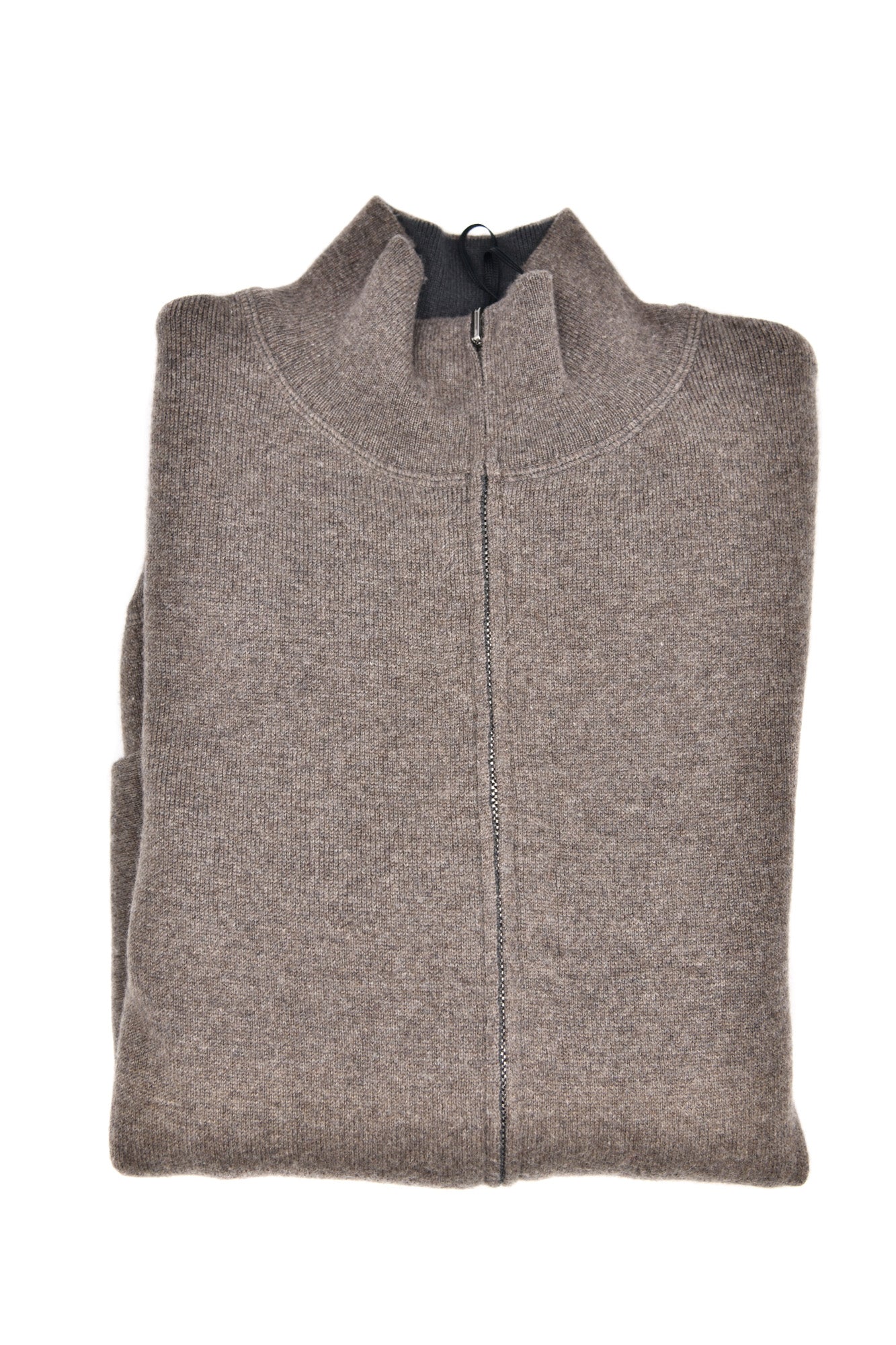 Manrico Cashmere Mock Neck Reversible Zip-Up Sweater