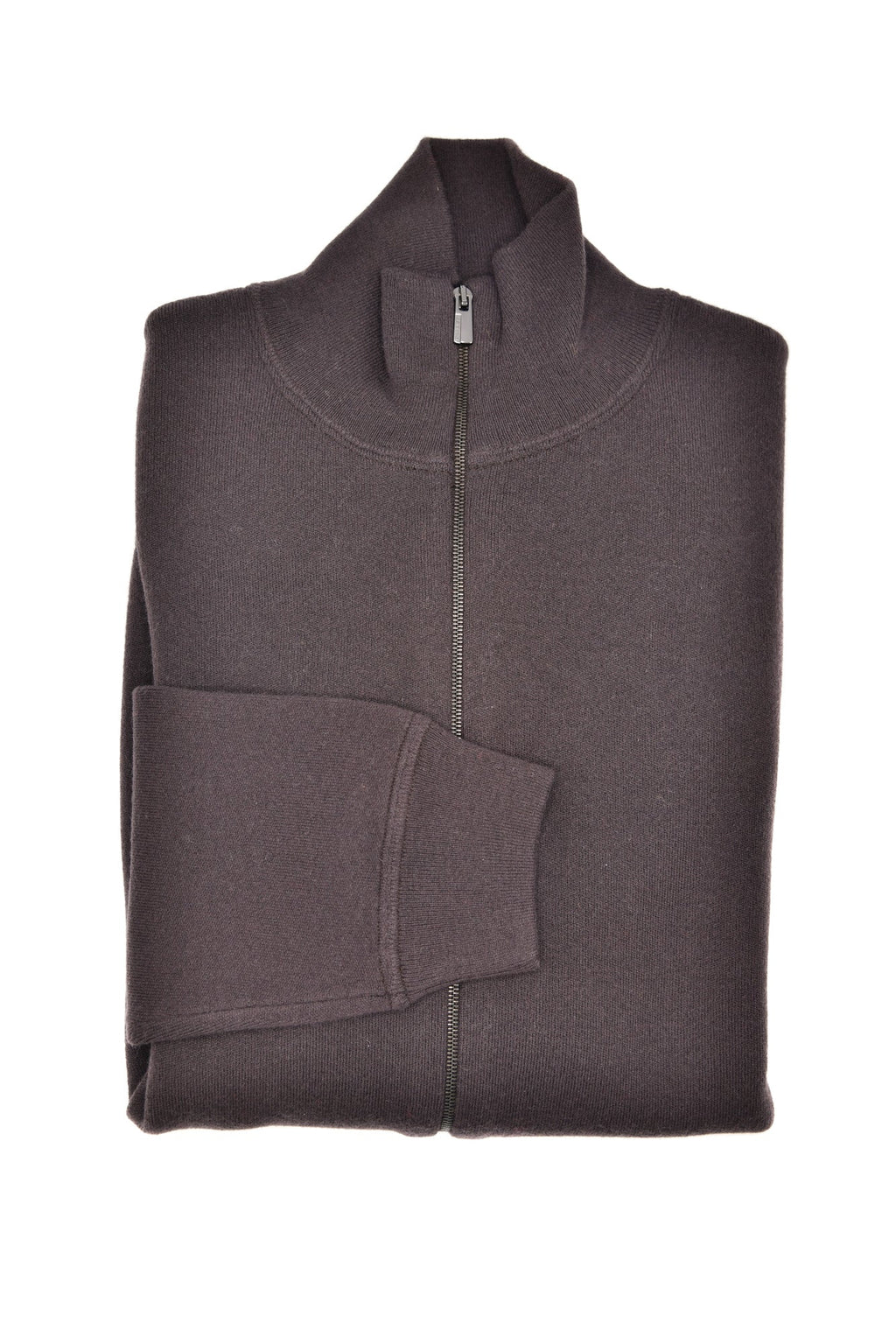 Manrico Cashmere Mock Neck Reversible Zip-Up Sweater