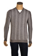 Manrico Striped Cashmere V-Neck Sweater