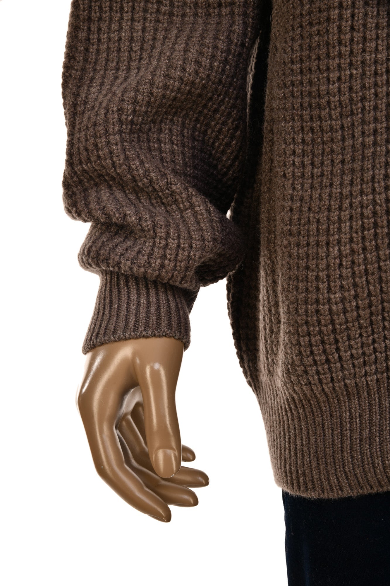 Manrico Cashmere V-Neck Button Up Thick Knit Cardigan