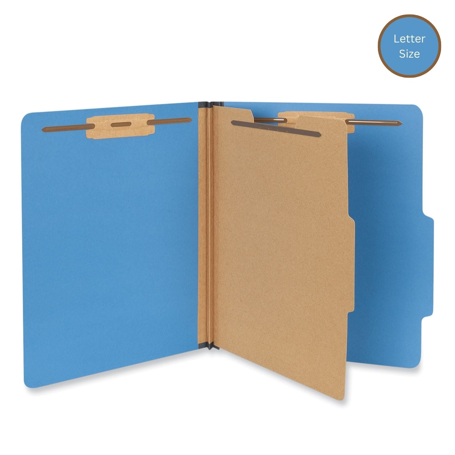 Universal Bright Colored Pressboard Classification Folders, 1 Divider, LETTER Size (8.5 x 11), Cobalt Blue, 10/Box