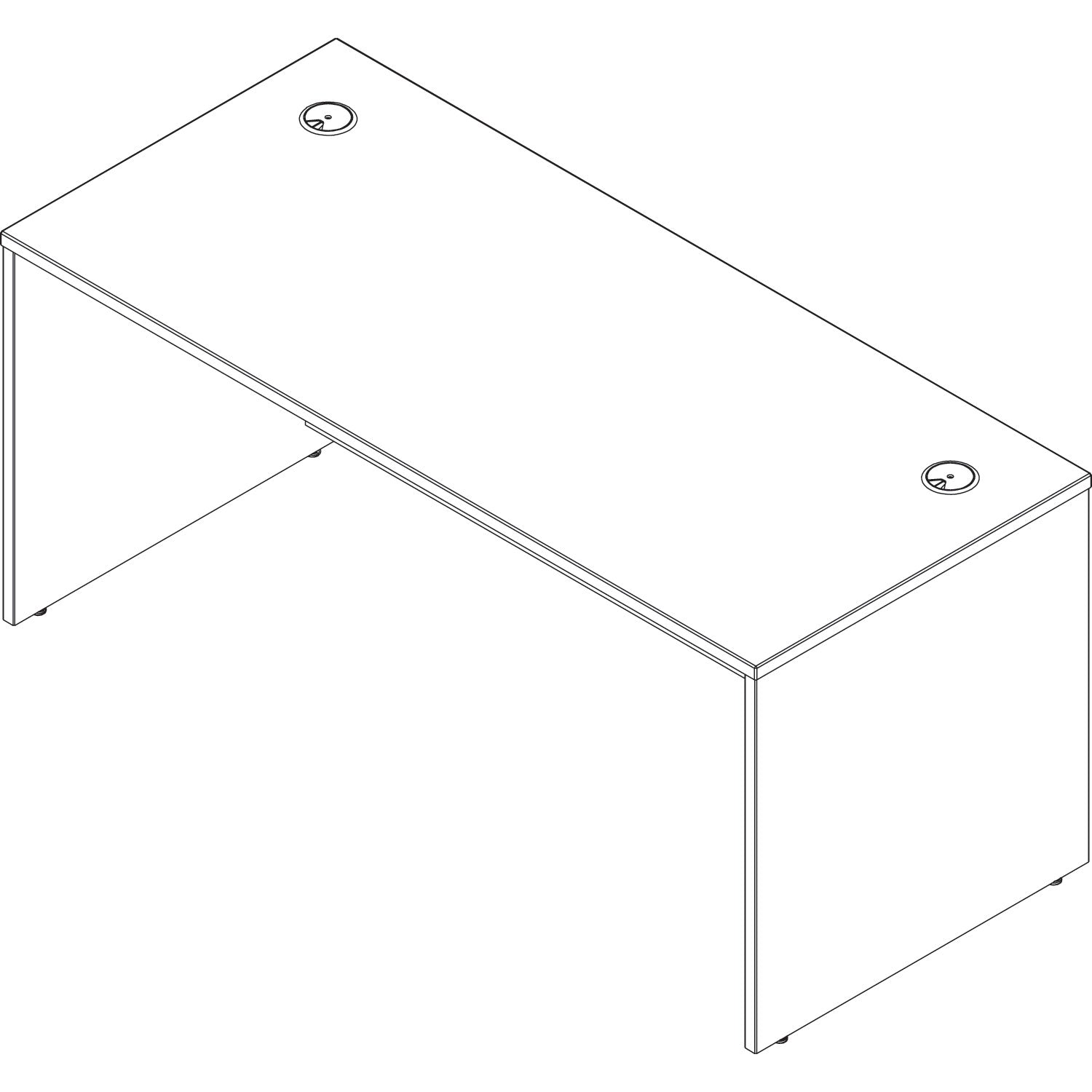 Bush Series C Collection Desk Shell, 66" x 29.38" x 29.88", Natural Cherry/Graphite Gray