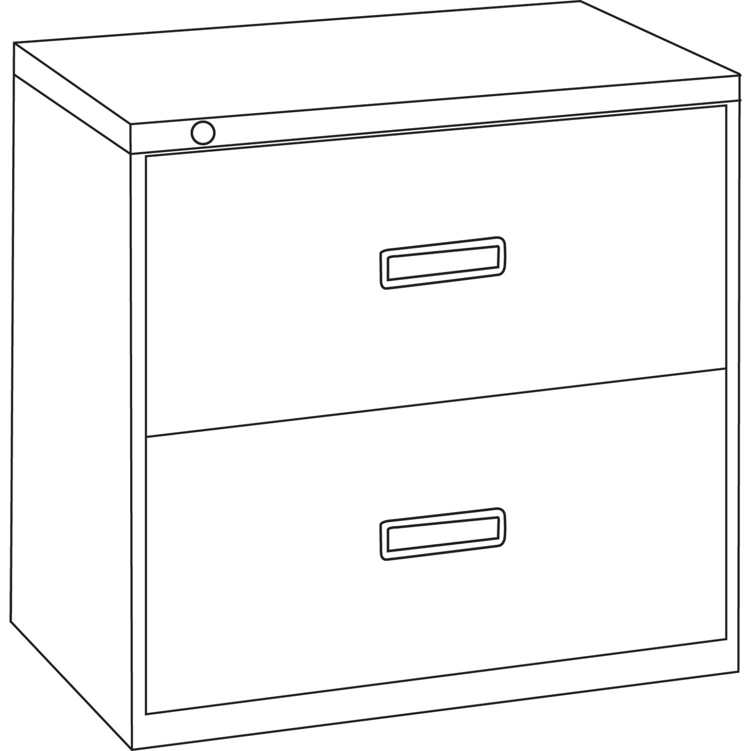 HON 400 Series Lateral File, 2 Legal/Letter-Size File Drawers, Black, 36" x 18" x 28"