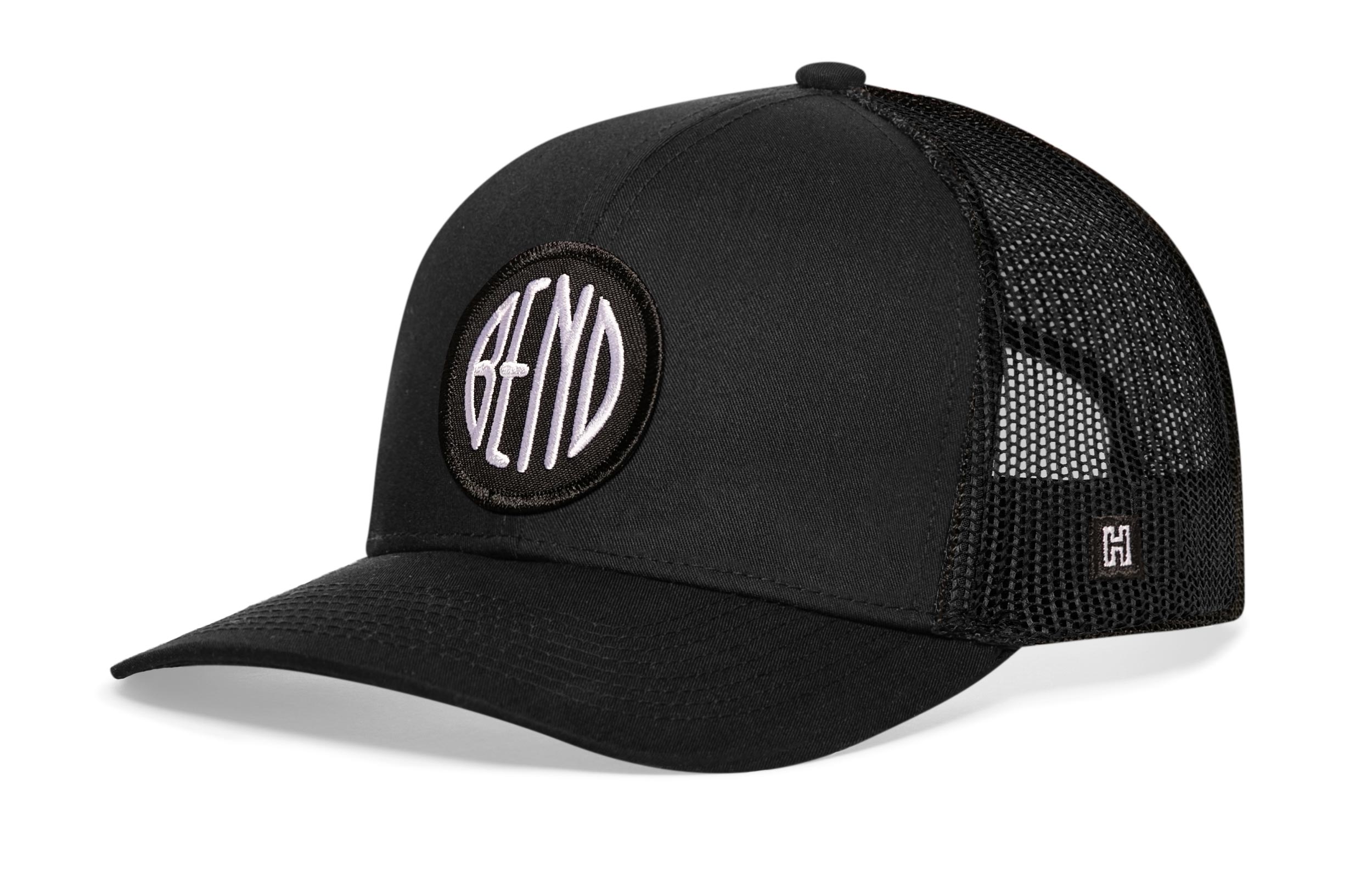 Bend Trucker Hat  |  Black Bend Snapback