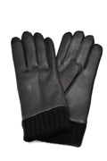 Mario Portolano Leather-Cashmere Thick Gloves