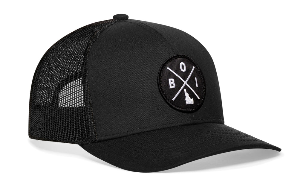 Boise Trucker Hat  |  Black BOI X Snapback