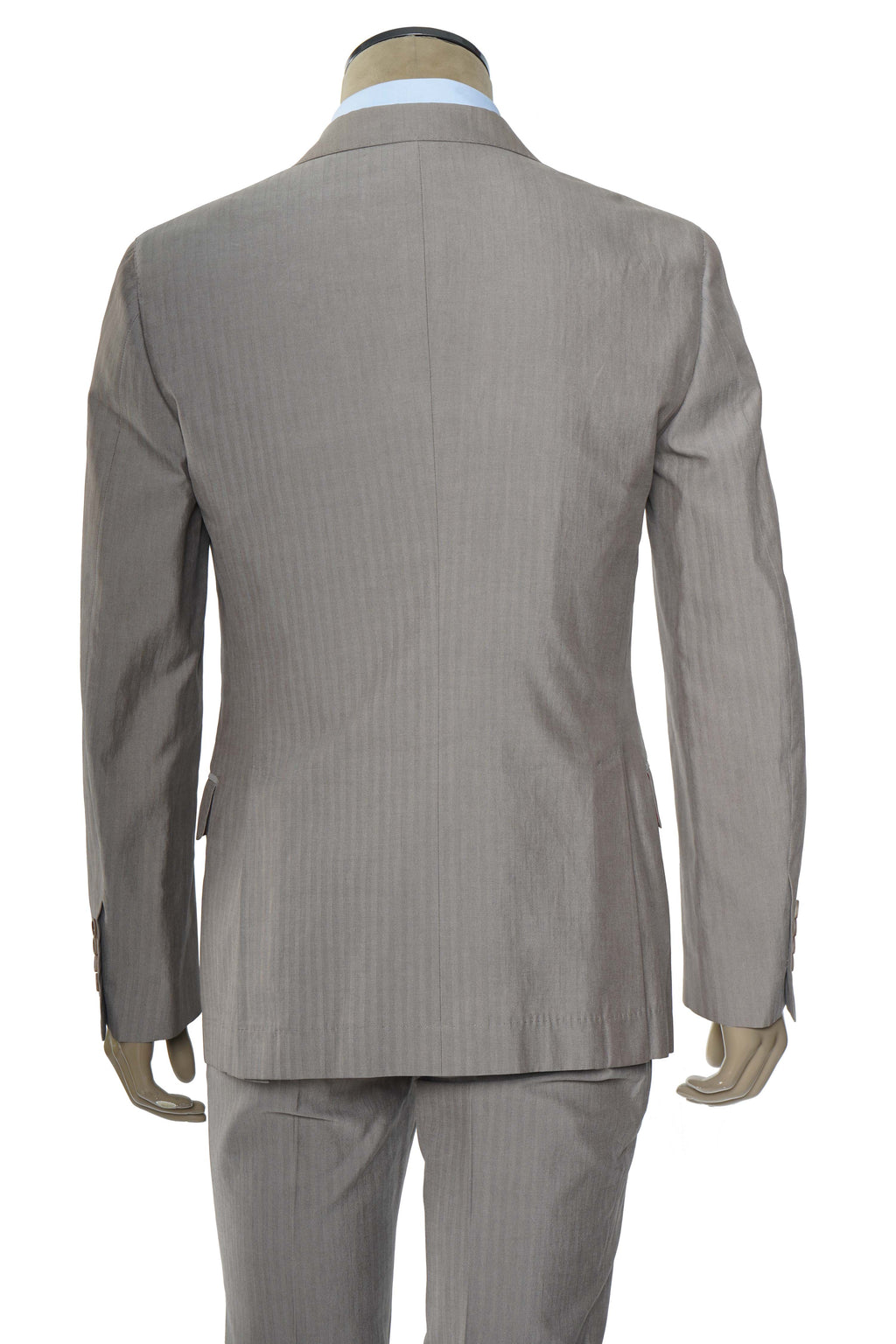 Brunello Cucinelli Double-Breasted Jumbo Pinstripe Cotton Suit