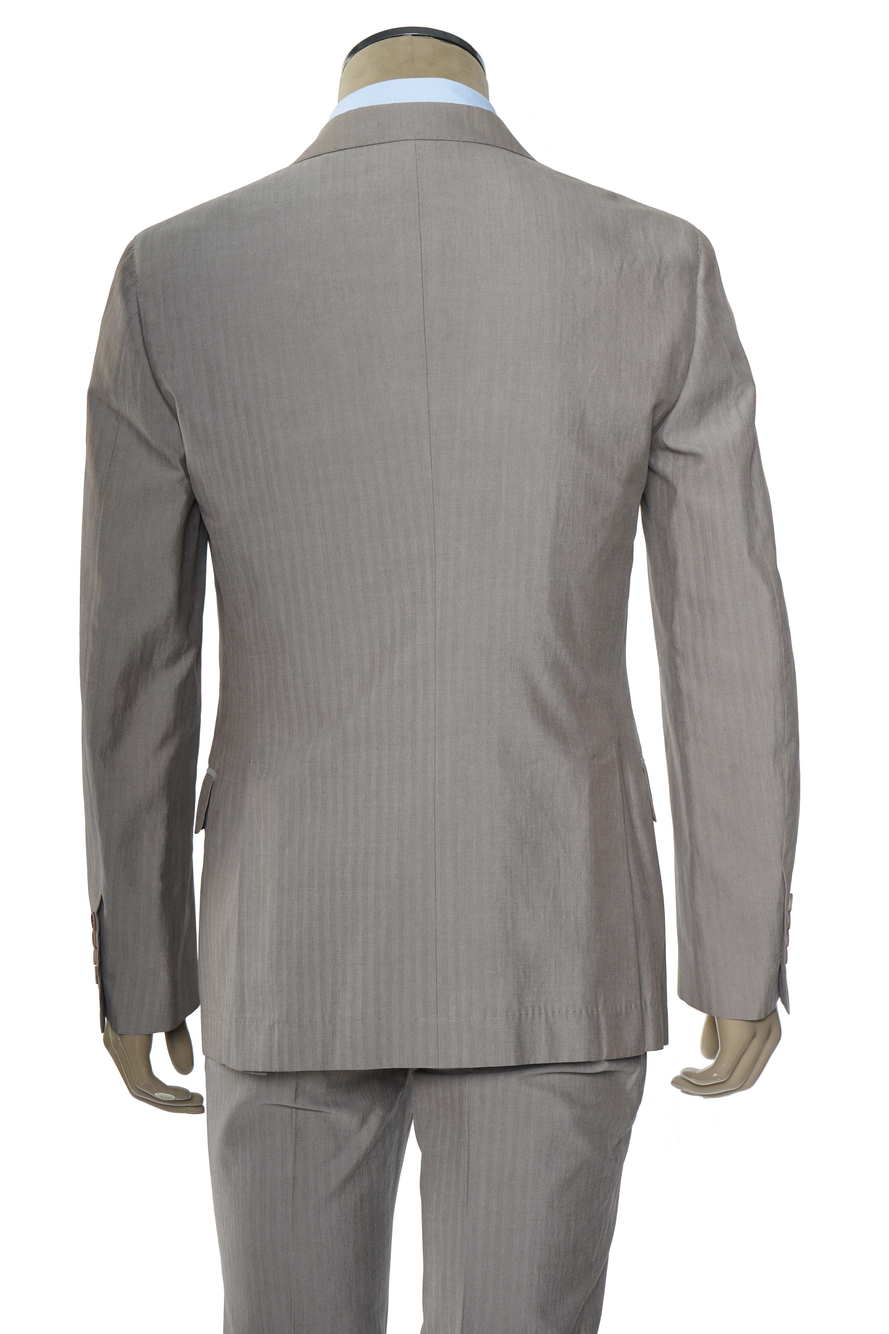 Brunello Cucinelli Double-Breasted Jumbo Pinstripe Cotton Suit