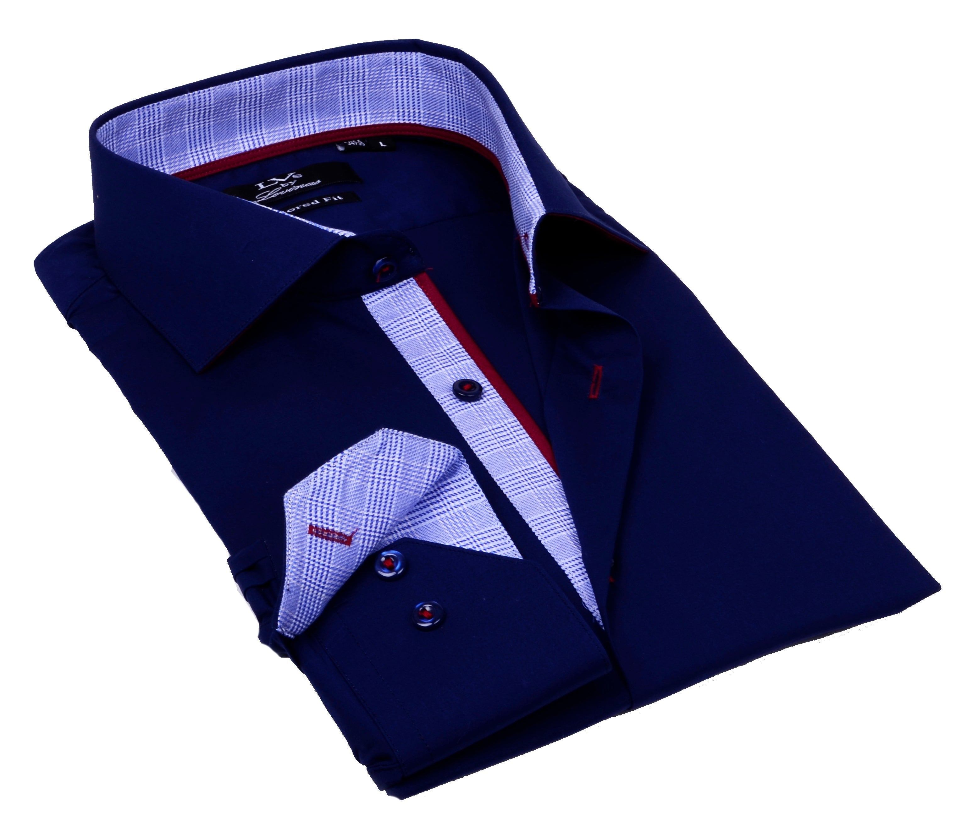 Button-Up Shirt //  - Tailored Fit - contrast  trimming - final sale