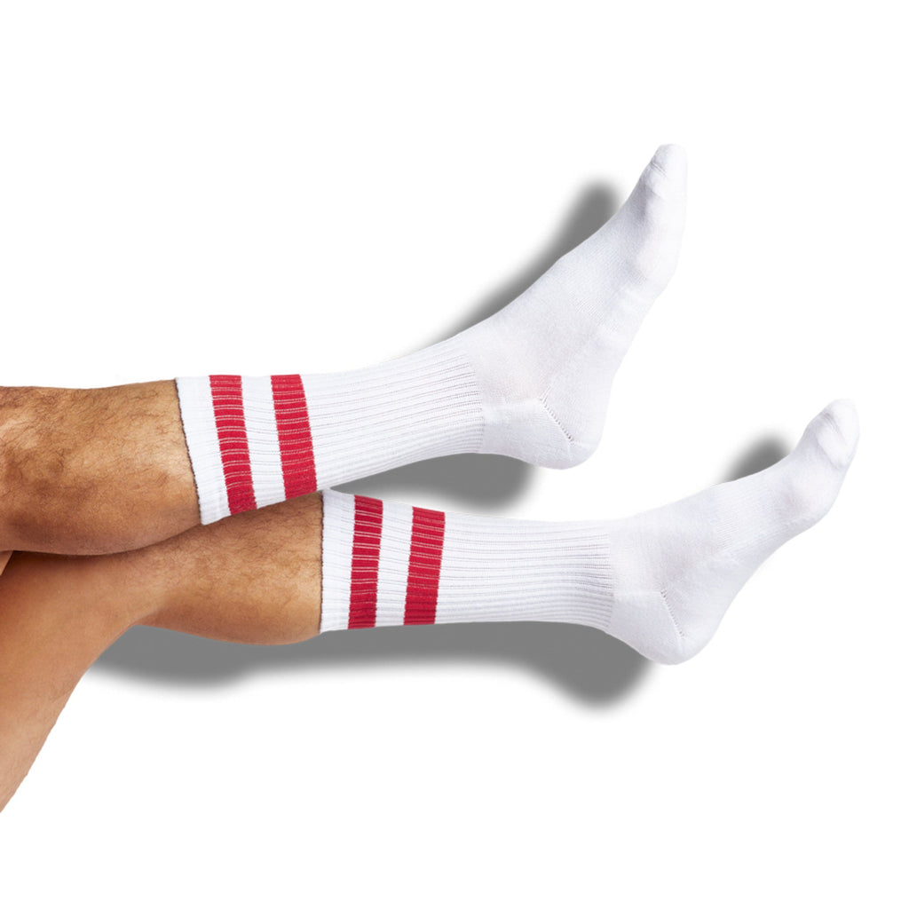 Cardinal / White Mixed Socks 8 Pack