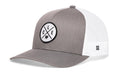 Cleveland Trucker Hat  |  Gray-White CLE X Snapback