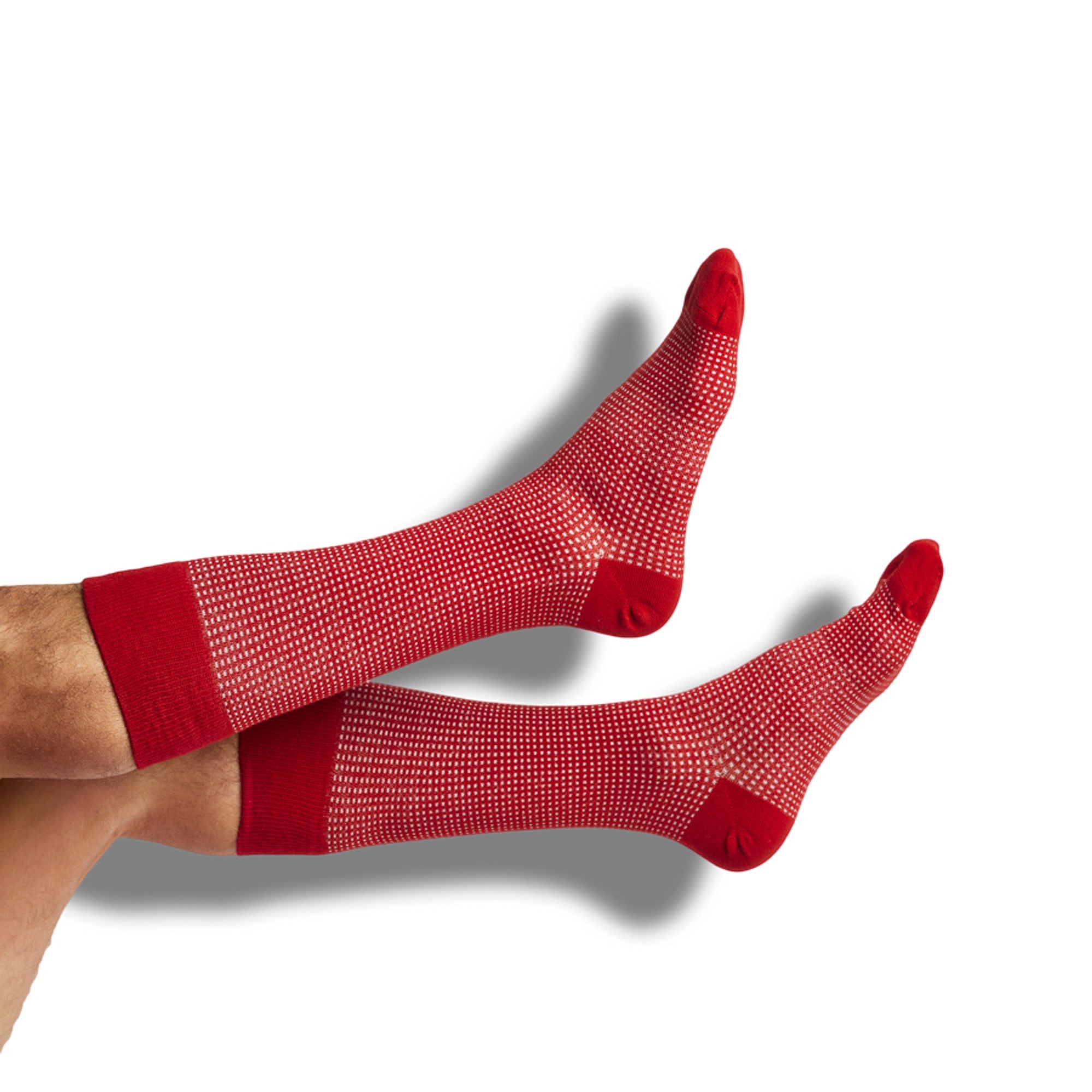 Crimson / White Dress Socks 4-Pack