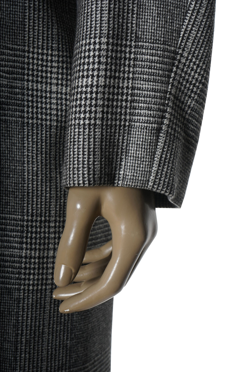 Kiton Prince of Wales Cashmere Button Down Overcoat