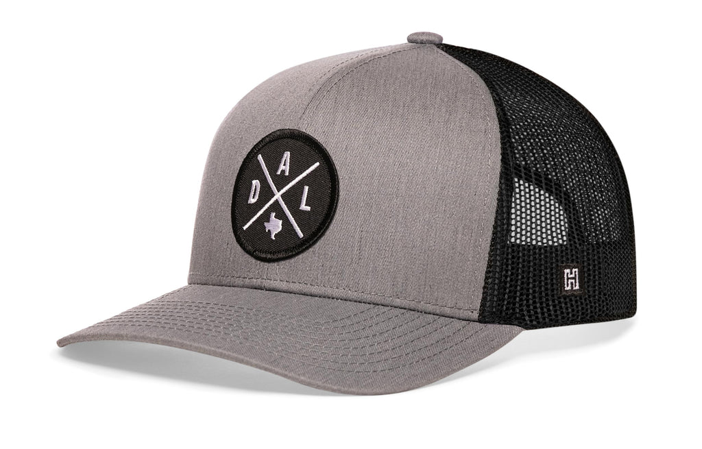 Dallas Trucker Hat  |  Gray-Black DAL X Snapback
