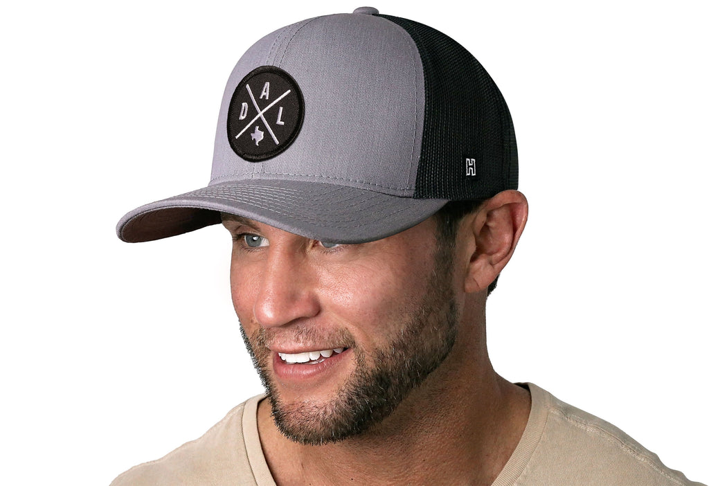 Dallas Trucker Hat  |  Gray-Black DAL X Snapback