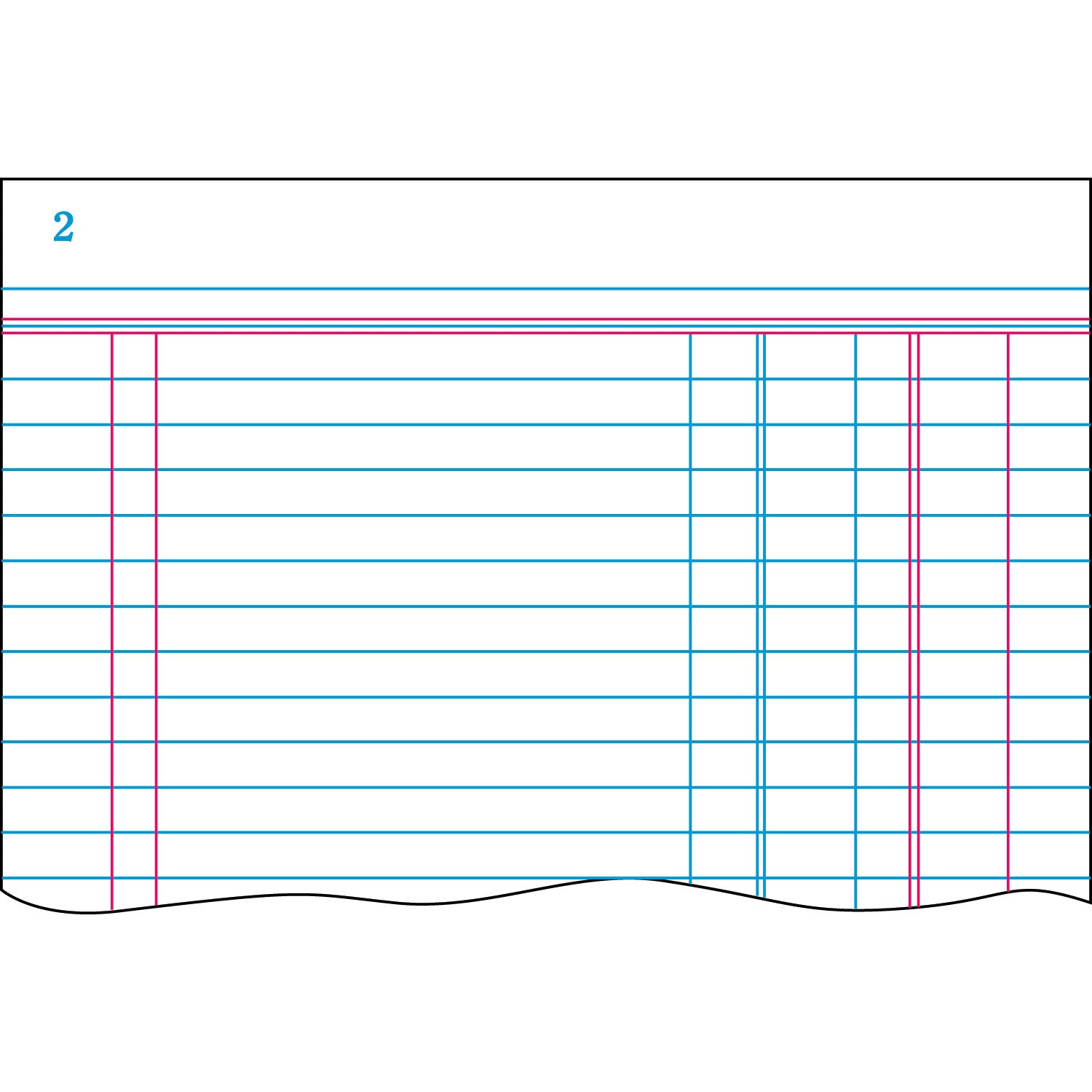 Boorum & Pease Account Journal, Journal-Style Rule, Blue Cover, 11.75 x 7.25 Sheets, 300 Sheets/Book